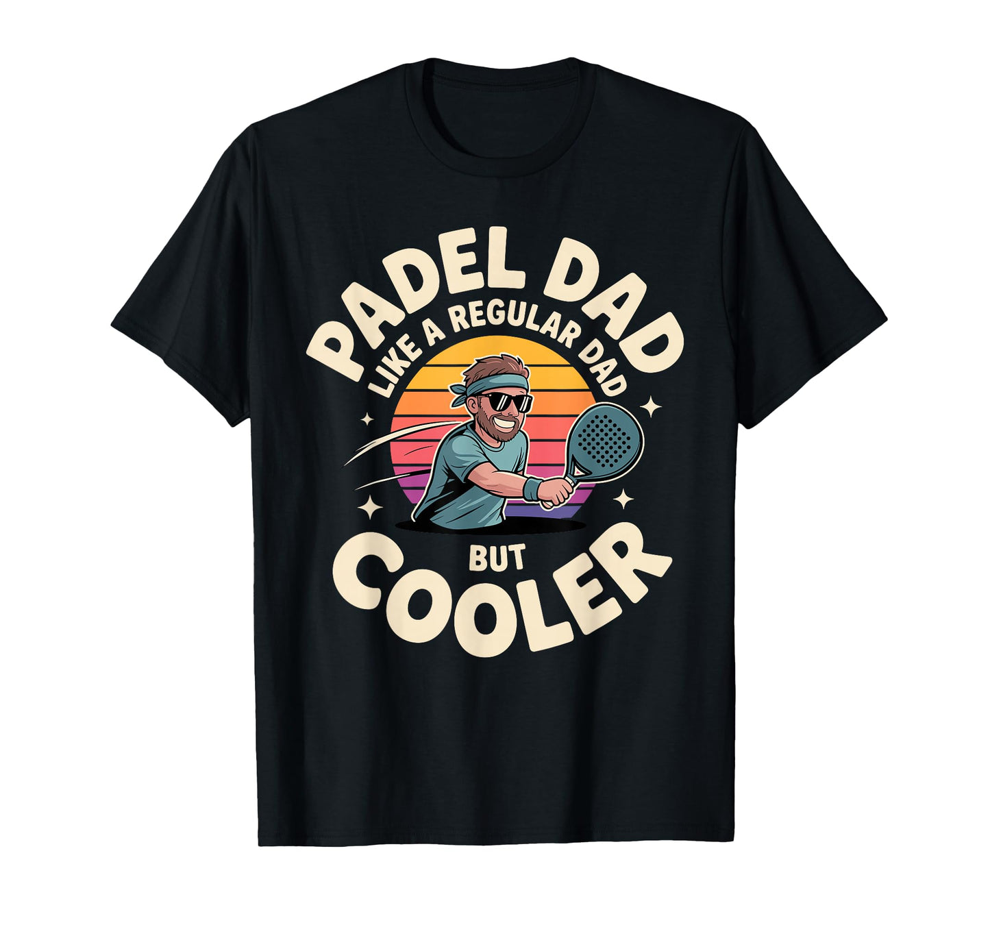 Cool Padel Art for Dad Father Men Padel Lover Padel Player T-Shirt