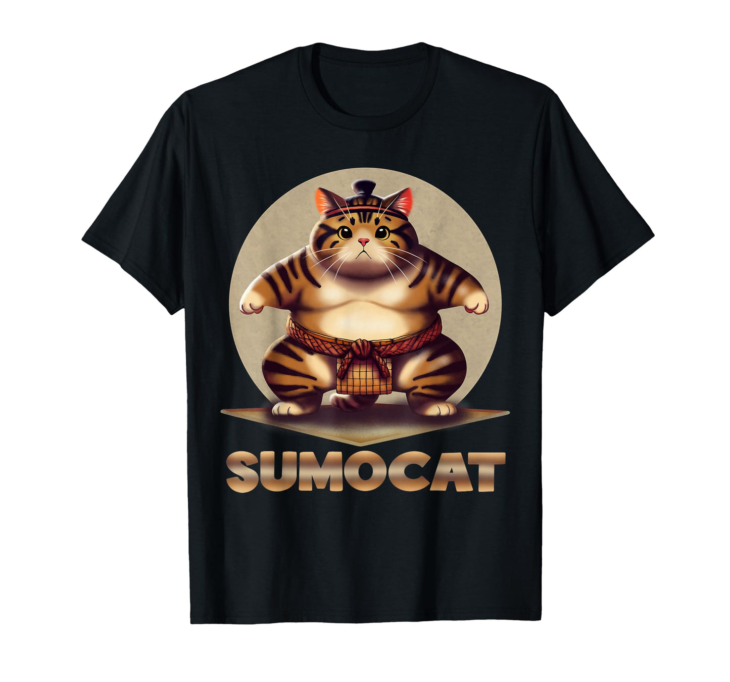 Funny Sumo Cat: Japanese Art T-Shirt
