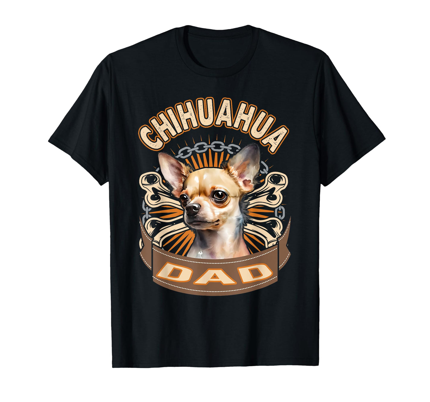 Retro Vintage Chihuahua Dad Funny Chihuahuas Pet Owners Gift T-Shirt