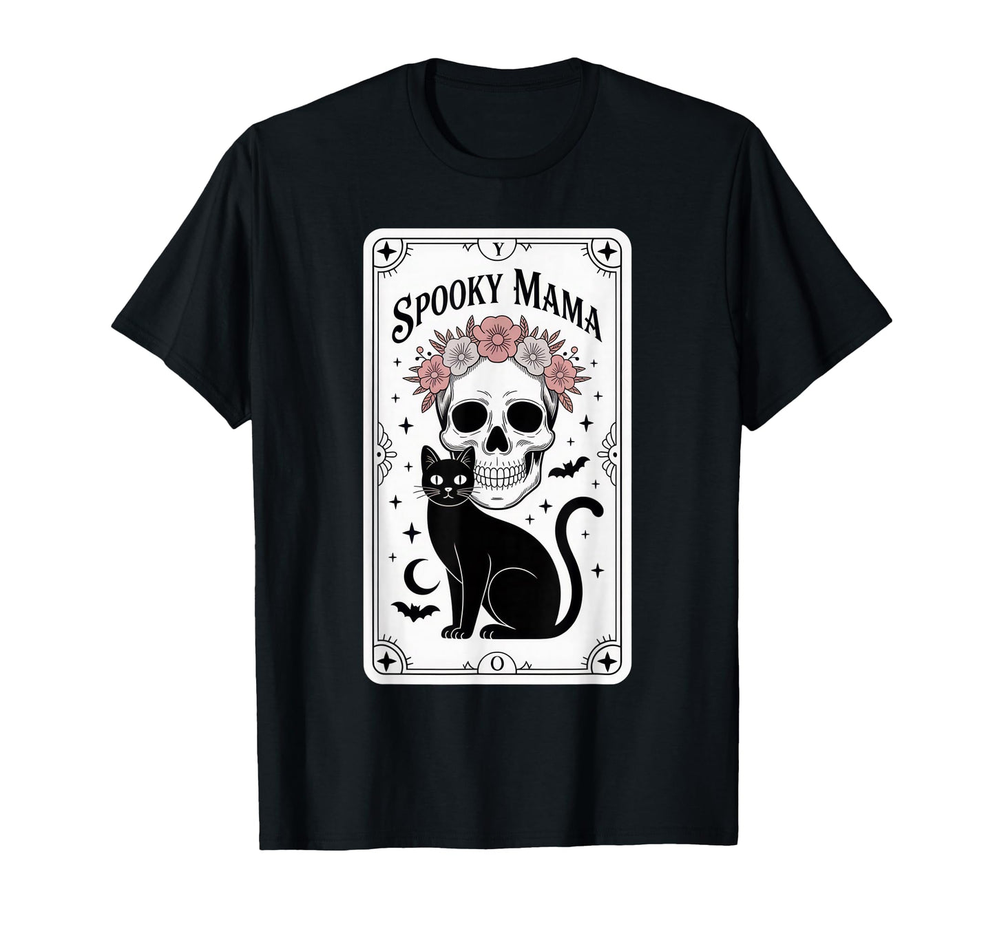 Spooky Mama Halloween Cat Lovers Funny Sarcastic Moms T-Shirt