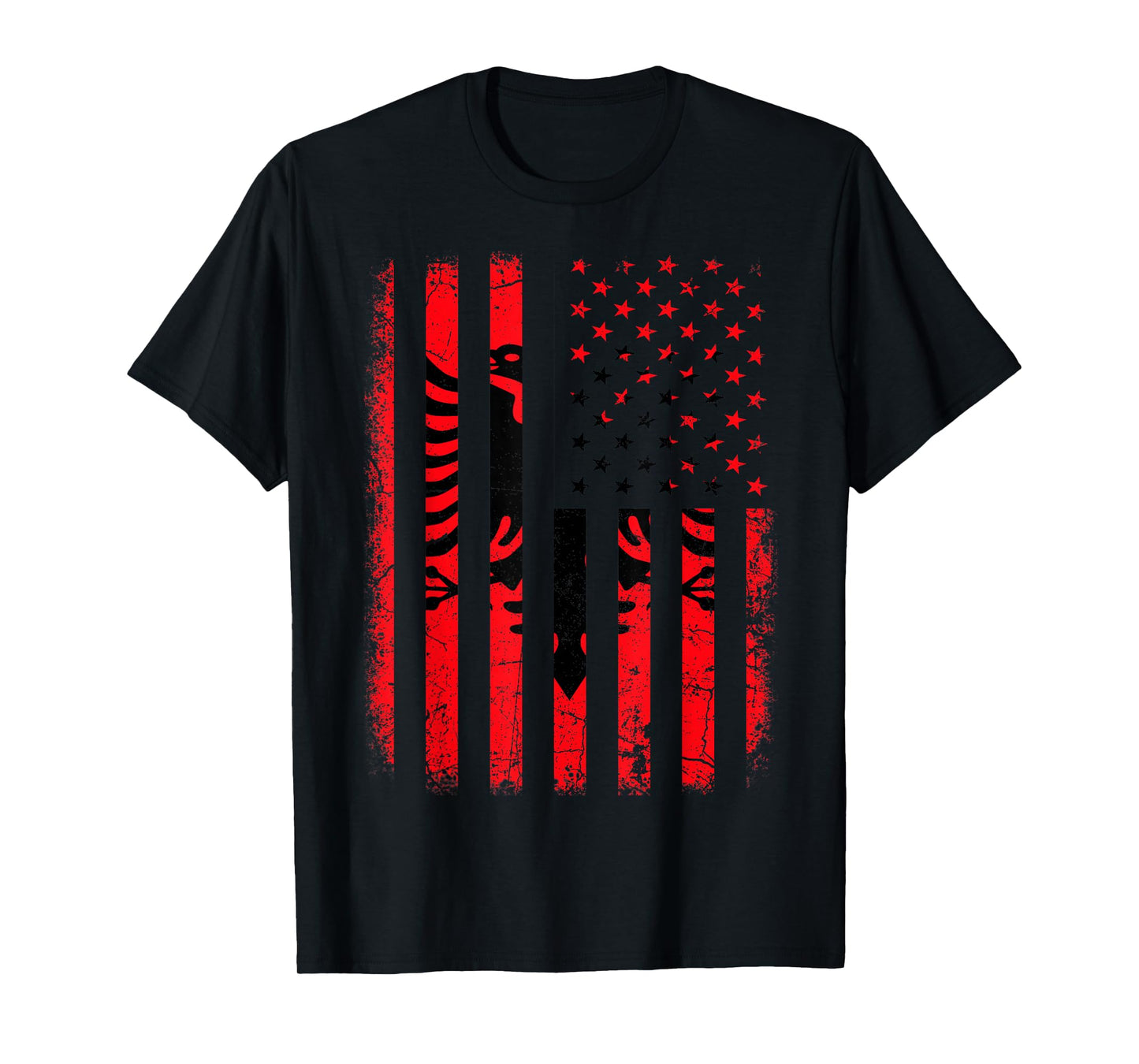 Albanian American Flag Albania America Pride Heritage T-Shirt