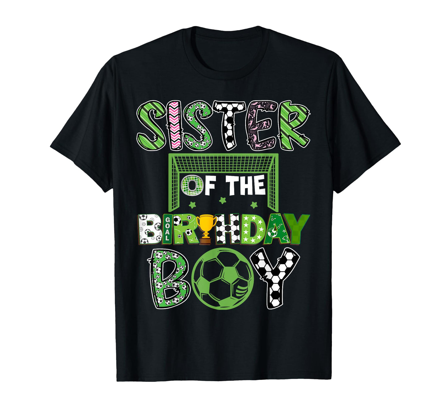 Sister Of The Birthday Boy Soccer Player Birthday T-Shirt