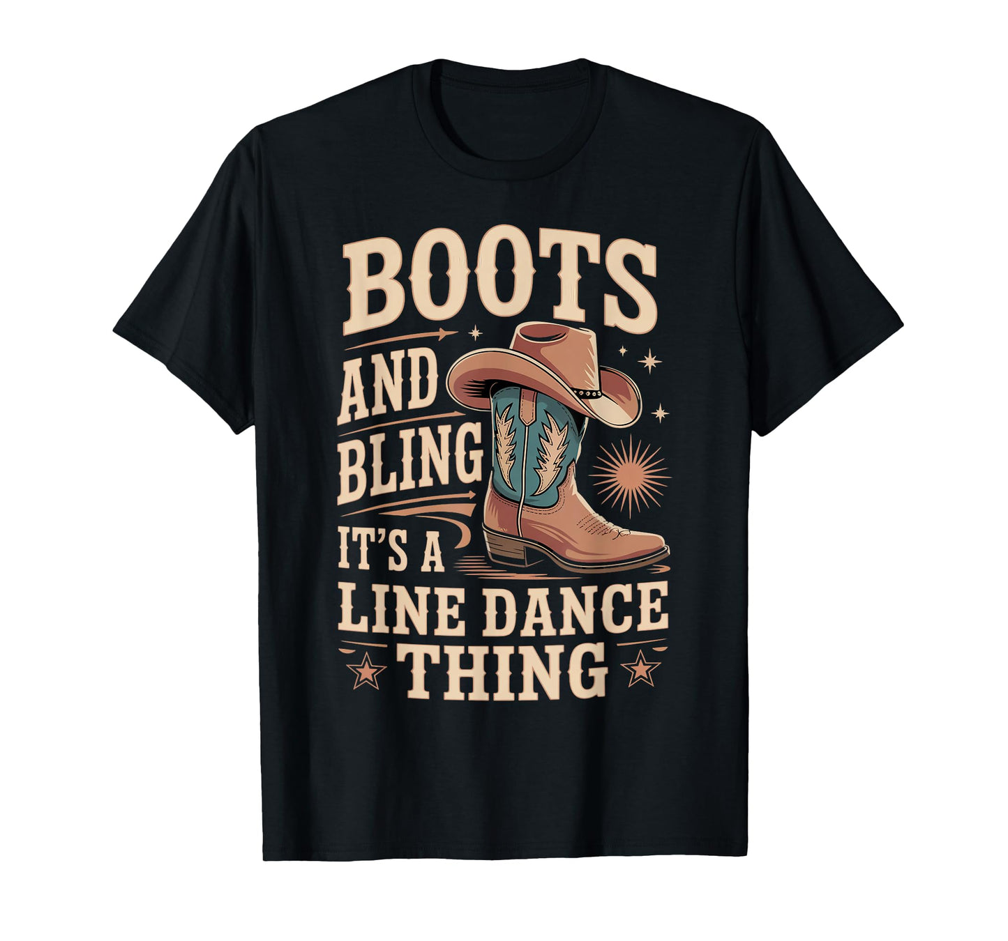Boots And Bling Line Dancing Line Dance Line Dancer T-Shirt
