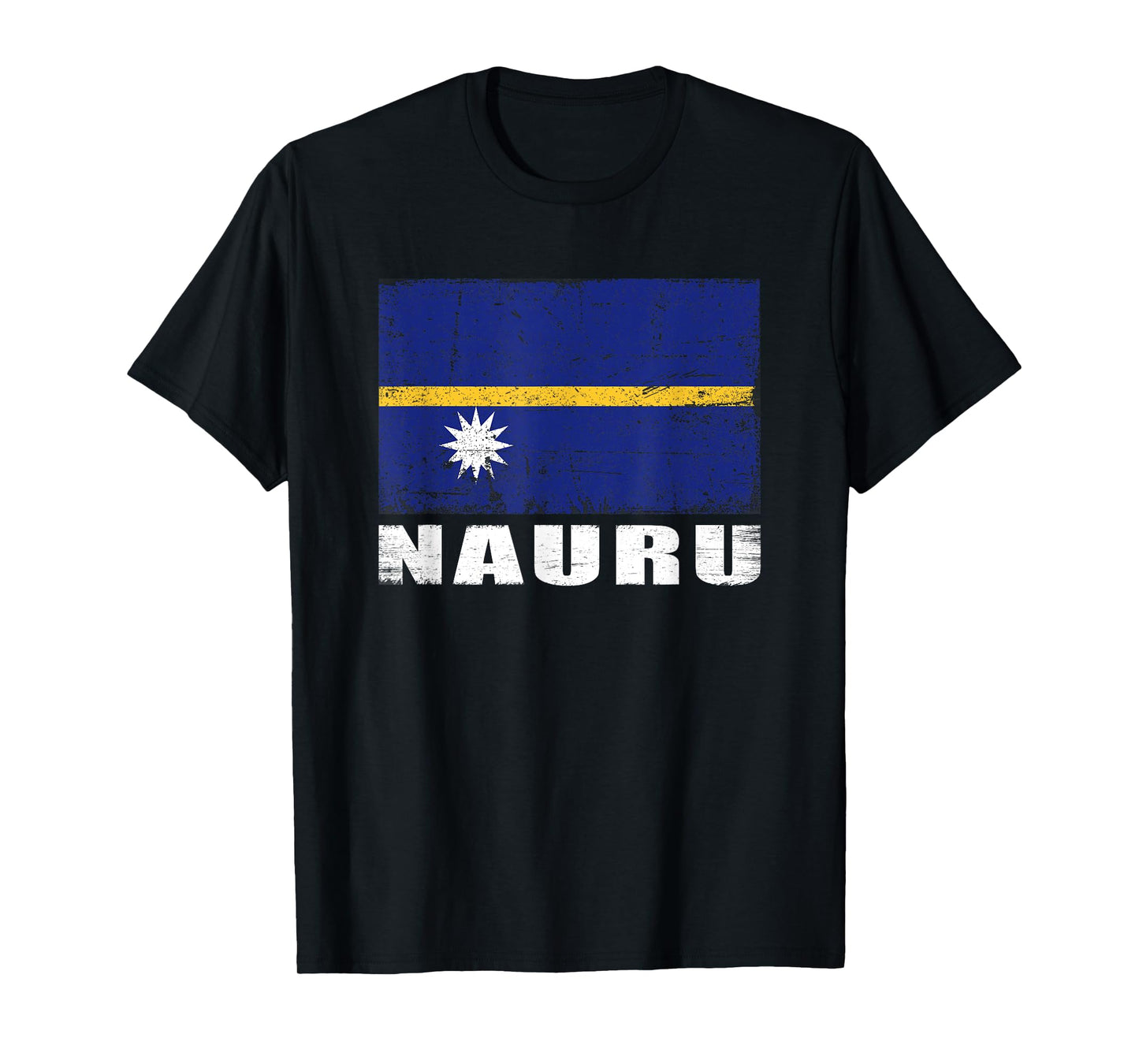 Nauru Flag Design Grunge Country Flag Nauru T-Shirt