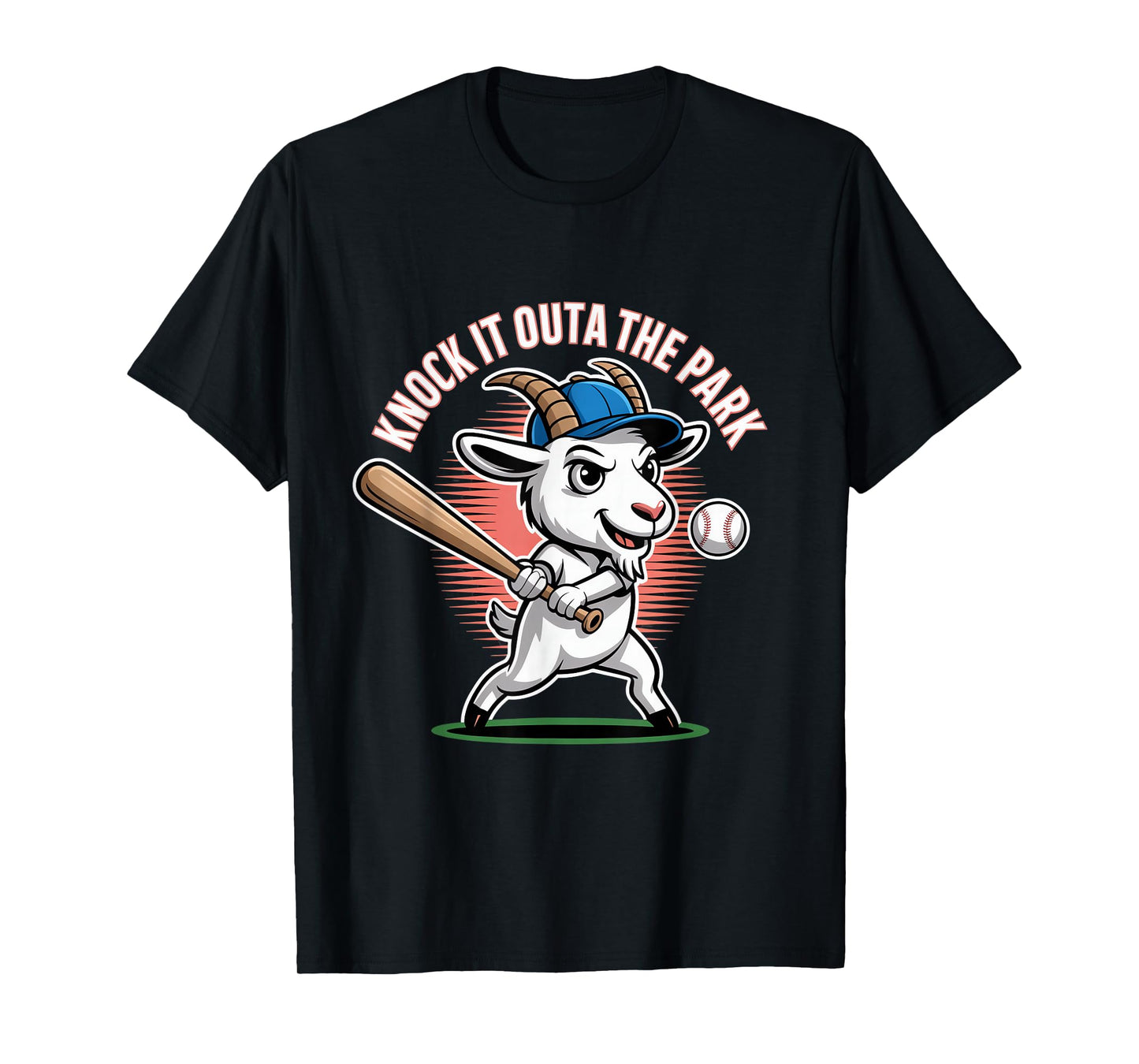 Knock It Outa The Park Baseball Goat Home Run T-Shirt