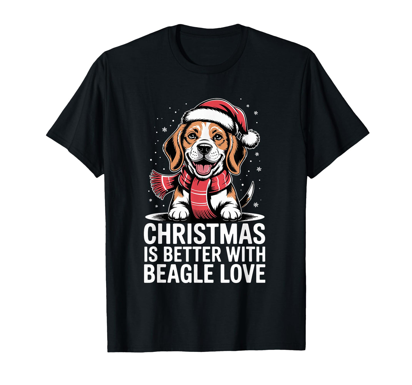 Funny Puppy Dog Xmas Christmas is Better with Beagle Love T-Shirt