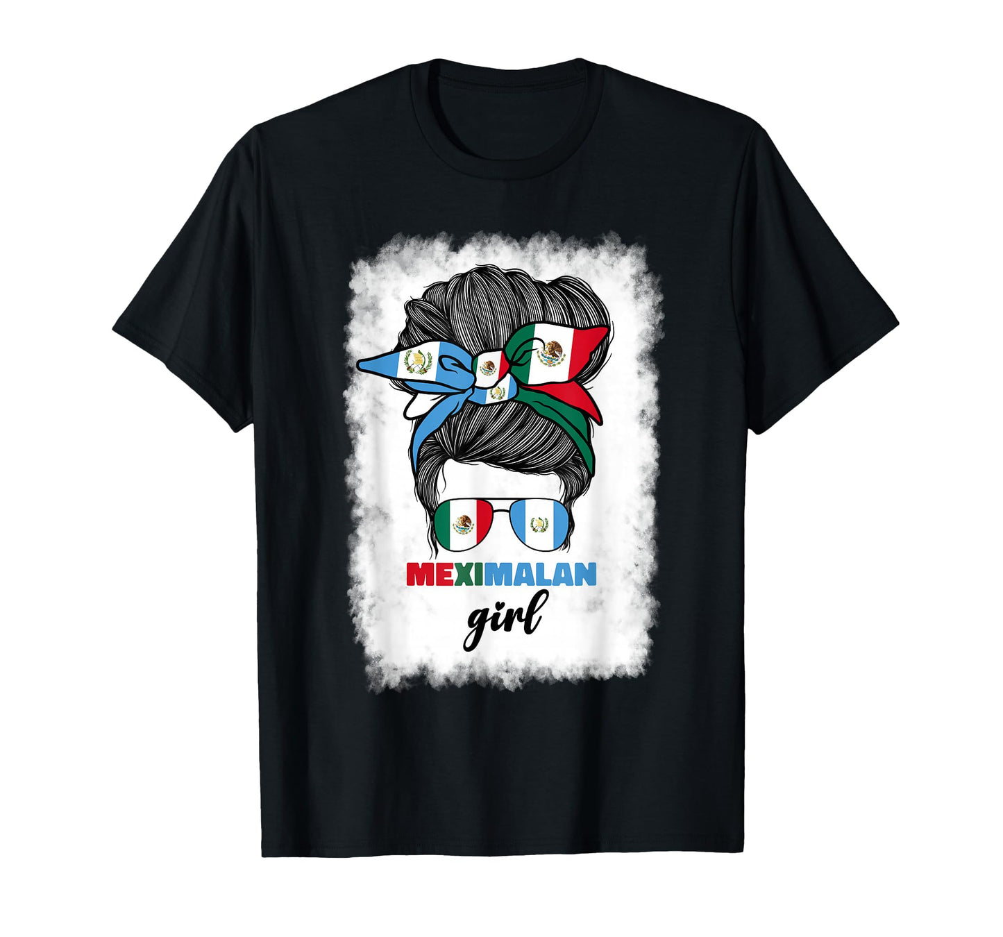 Half Mexican And Guatemalan Mexico Guatemala Flag Girl Women T-Shirt