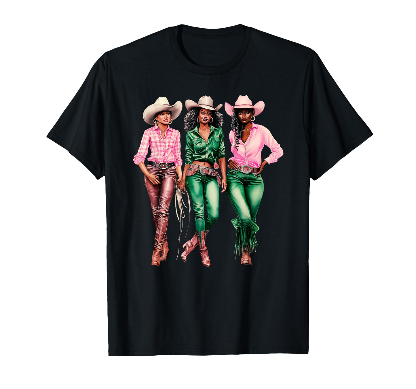Black Cowgirl Western Rodeo Melanin Black History Texas T-Shirt