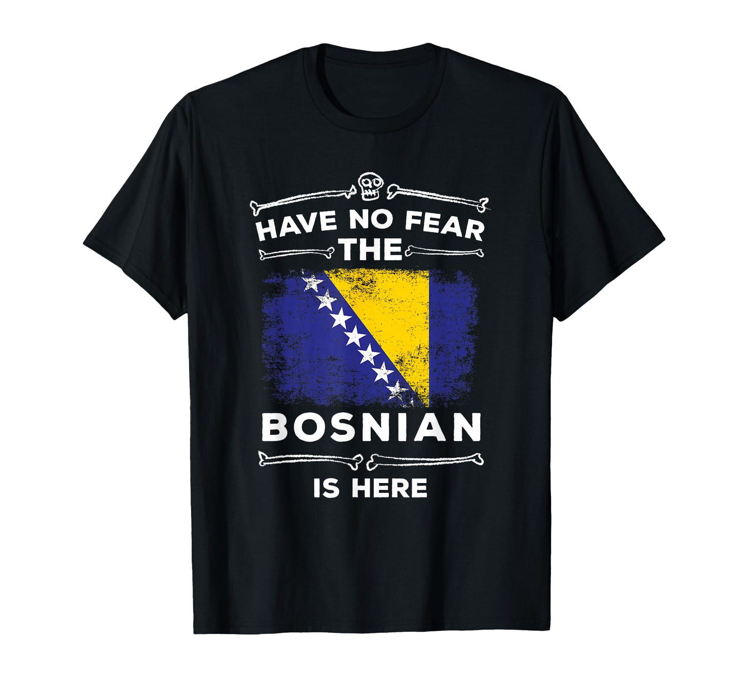 Funny Bosnia Shirt Bosnian Flag Bosnia and Herzegovina Roots T-Shirt
