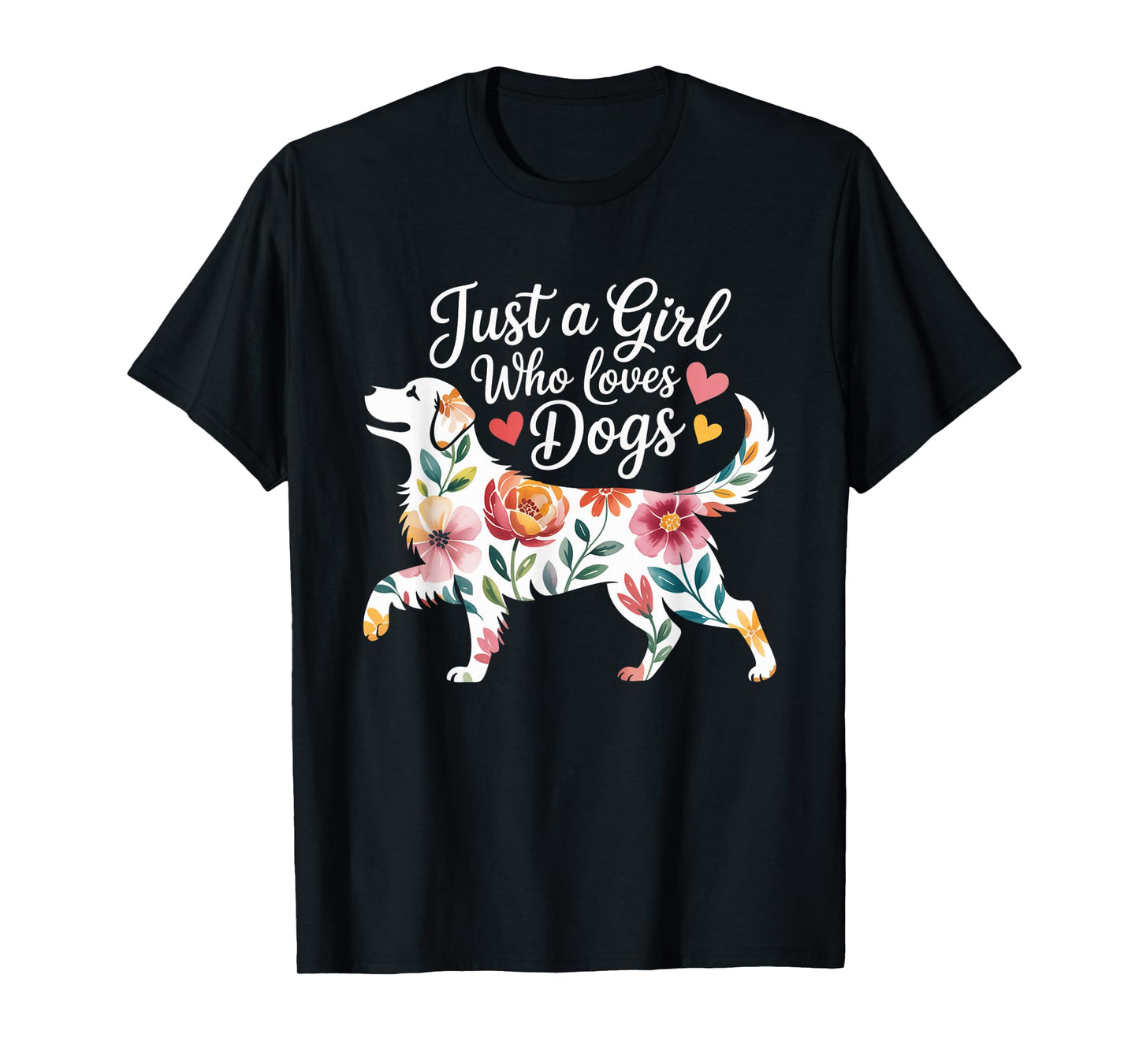 Dog Cute Just A Girl Who Loves Dogs T-Shirt