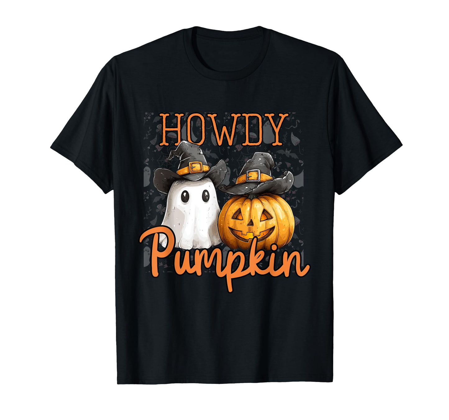 Retro Howdy Pumpkin Cowboys Funny Pumpkin Country Halloween T-Shirt