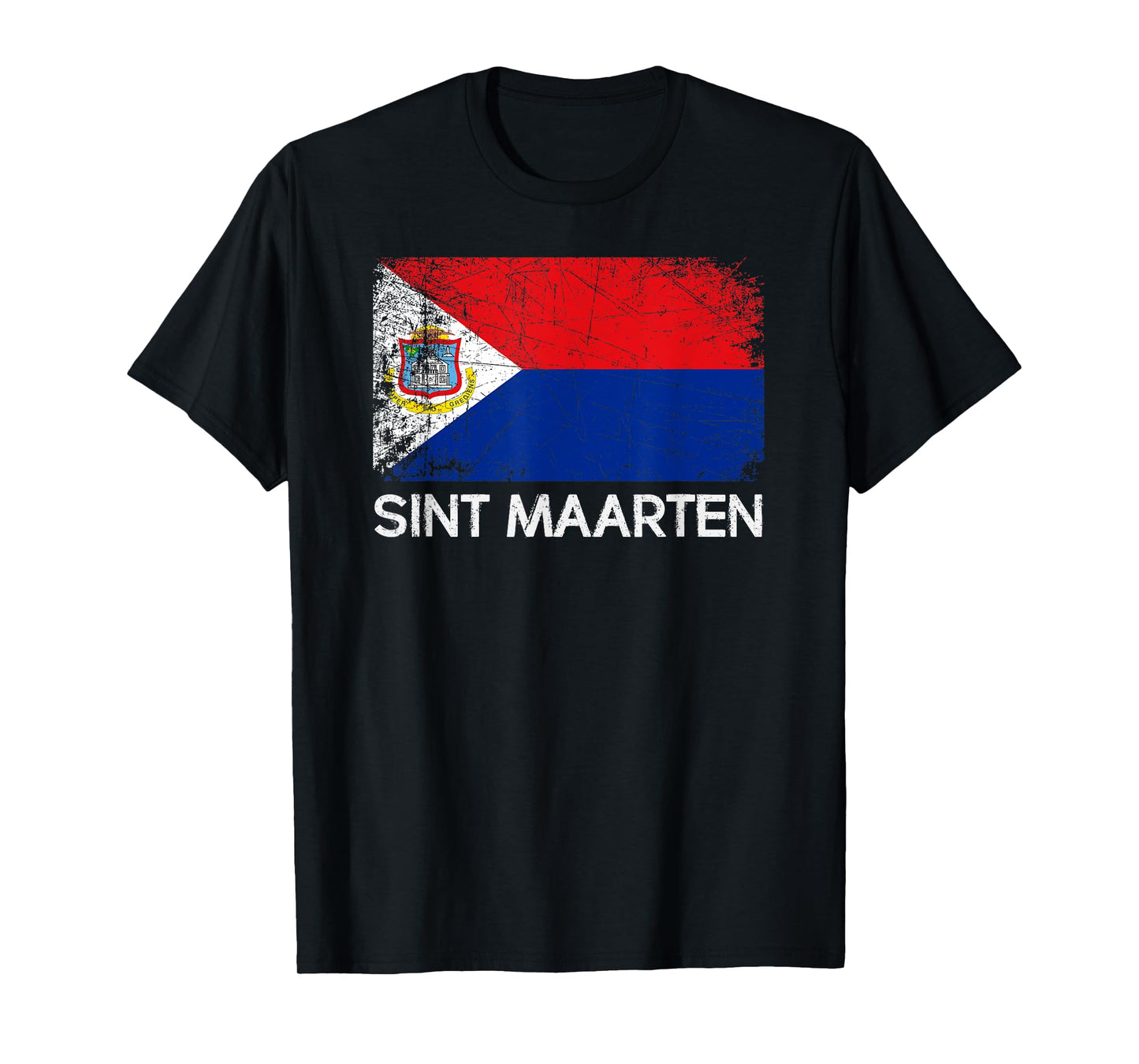 St Maarten Flag T-Shirt | Vintage Made In Sint Maarten Gift T-Shirt
