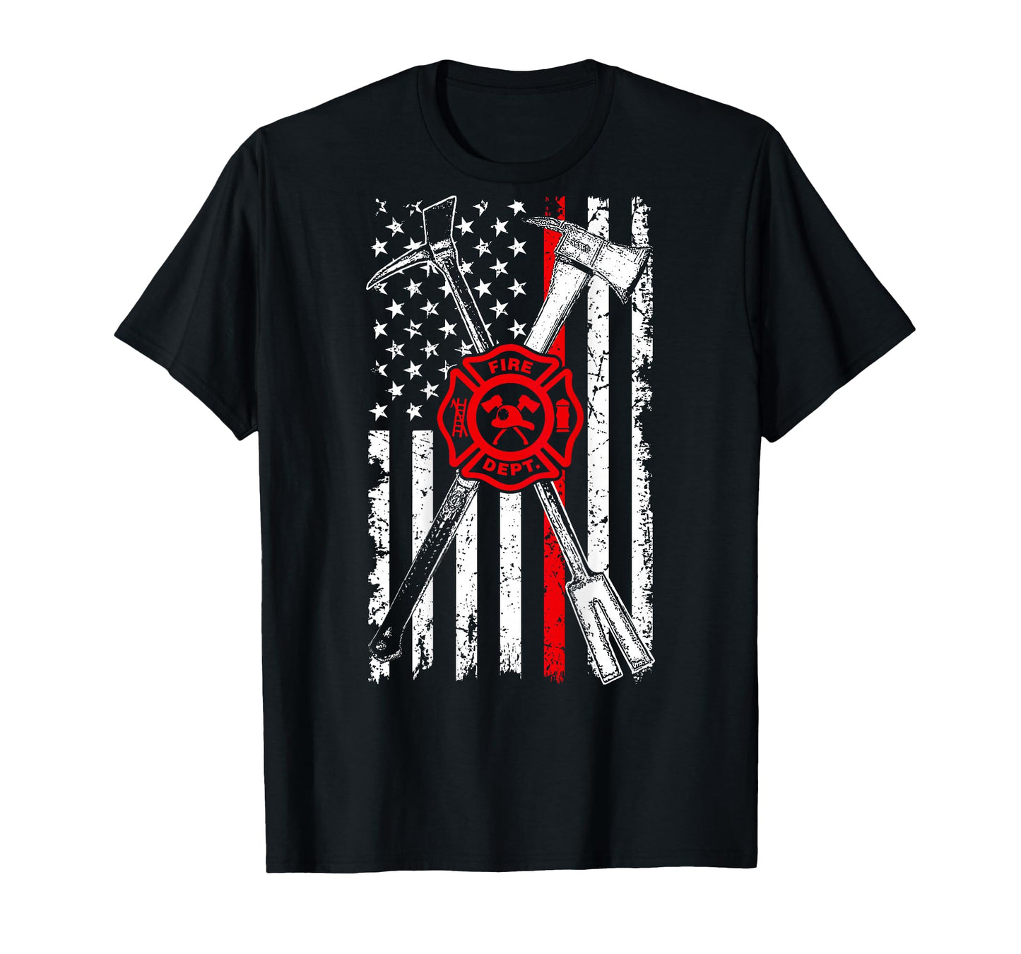 Firefighter Son Patriotic Gifts Axe Halligan Thin Red Line T-Shirt for Women Men