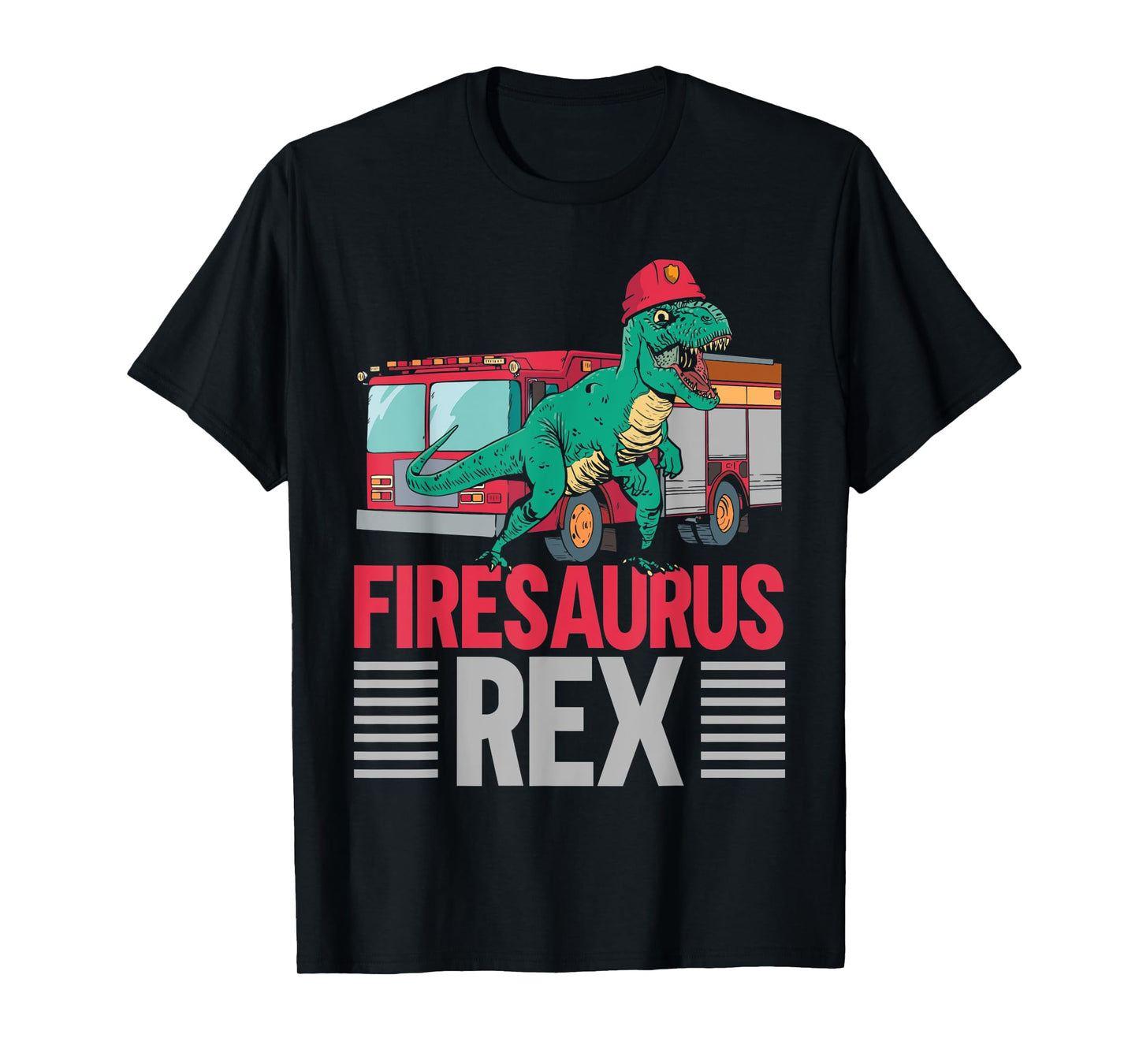 Firesaurus Rex Firefighting Fireman Firefighter Dinosaur T-Shirt
