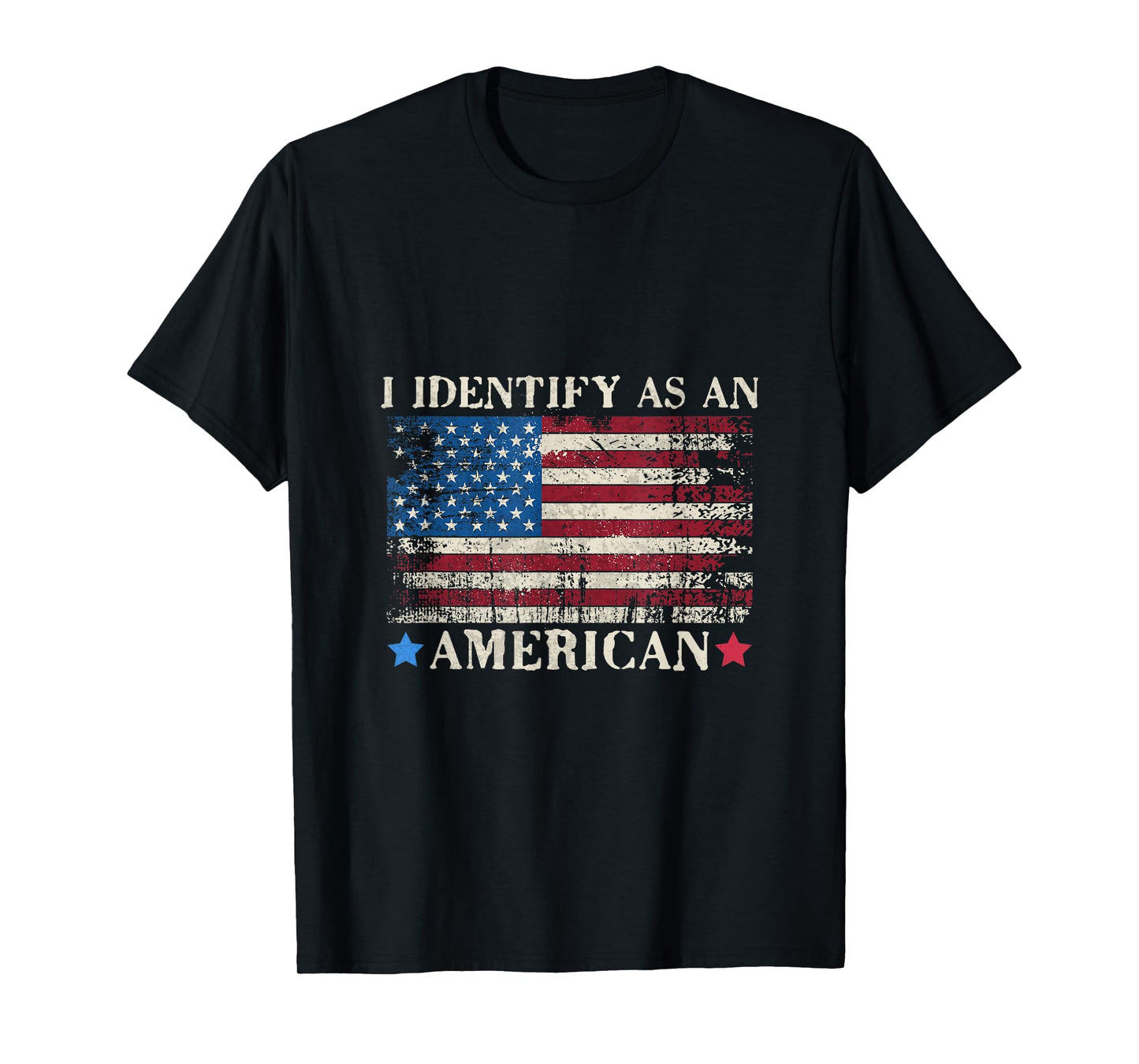 I Identify As An American USA Flag Proud American Patriotic T-Shirt