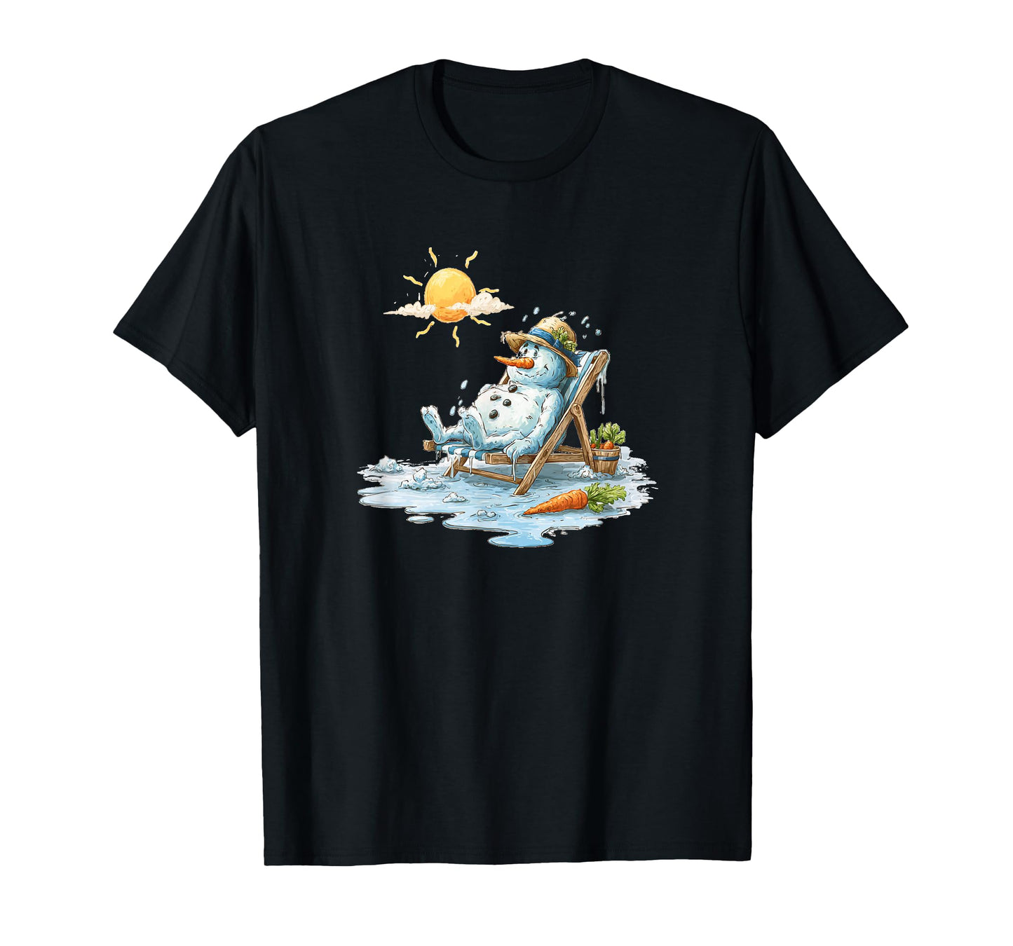 Smelting Snowman in Vacation for Sunbath Lovers T-Shirt