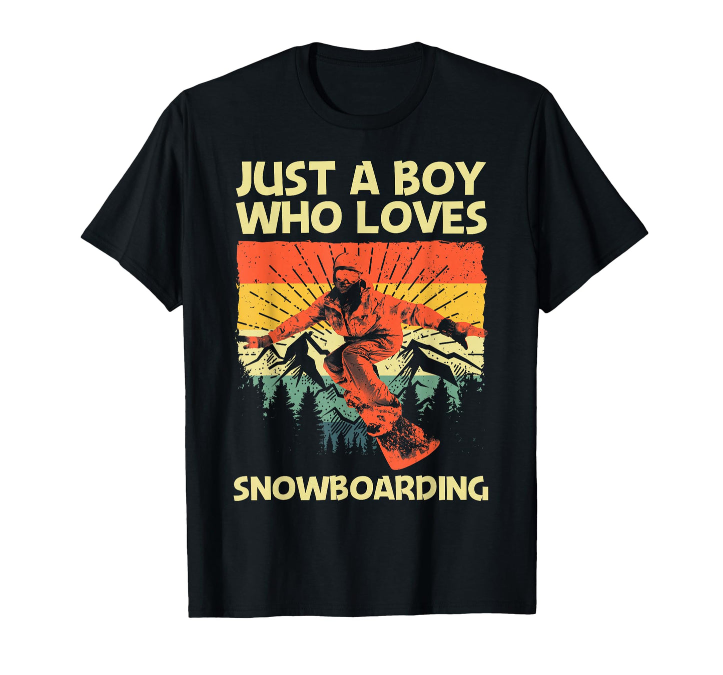 Cool Snowboarding Design For Boys Kids Snowboard Snowboarder T-Shirt