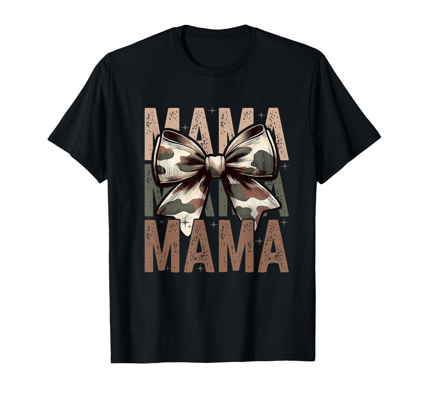 Mama, Girls Camo Coquette Bow, Retro Hunting Funny Gift Tee T-Shirt