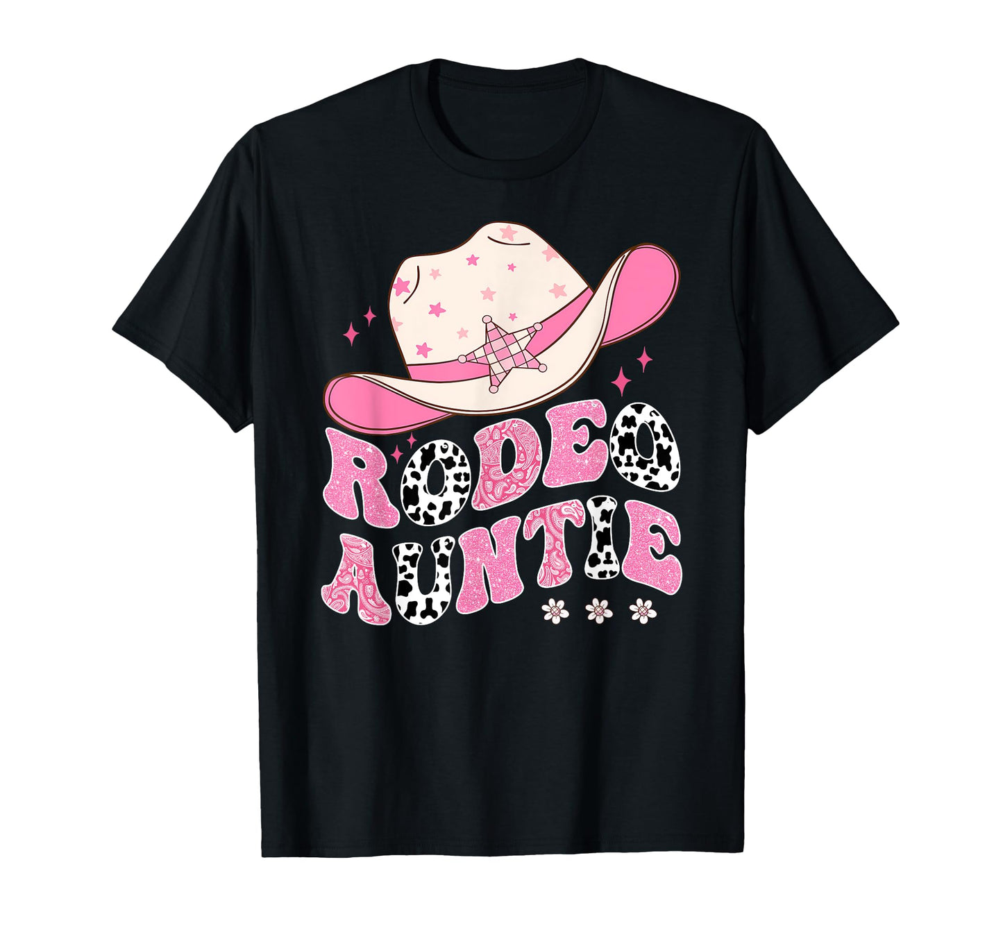 Rodeo Auntie Pink CowGirl 1St Birthday Family Matching T-Shirt
