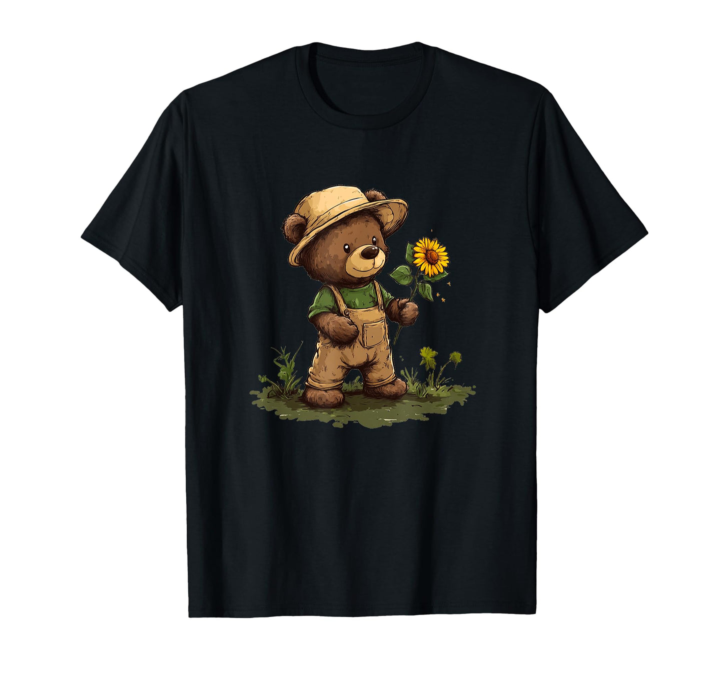 Teddy Bear Gardener with Green Thumbs for a Casual Look T-Shirt