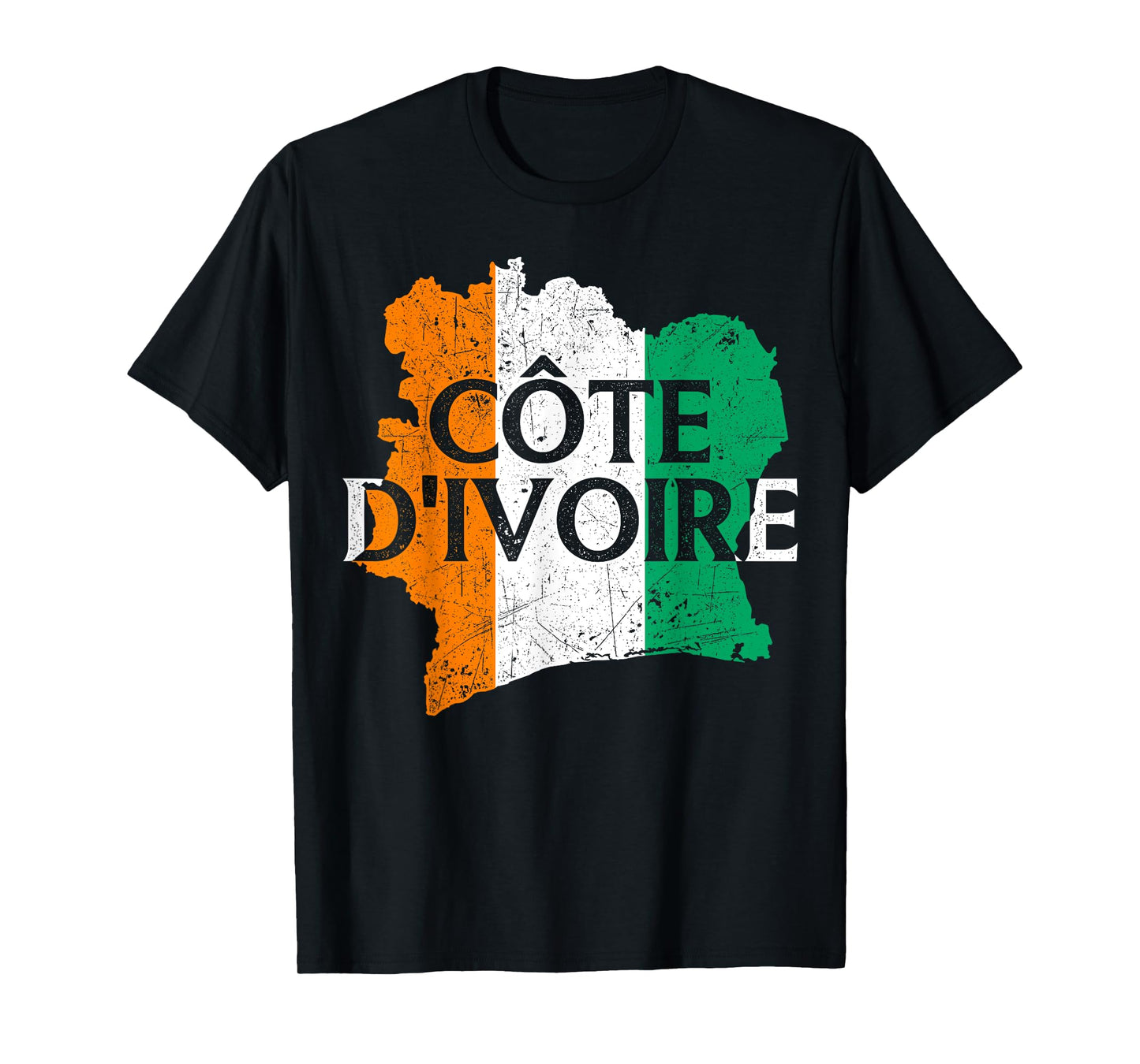 Cote d'Ivoire Country Map Flag Proud Ivorian Patriotic T-Shirt