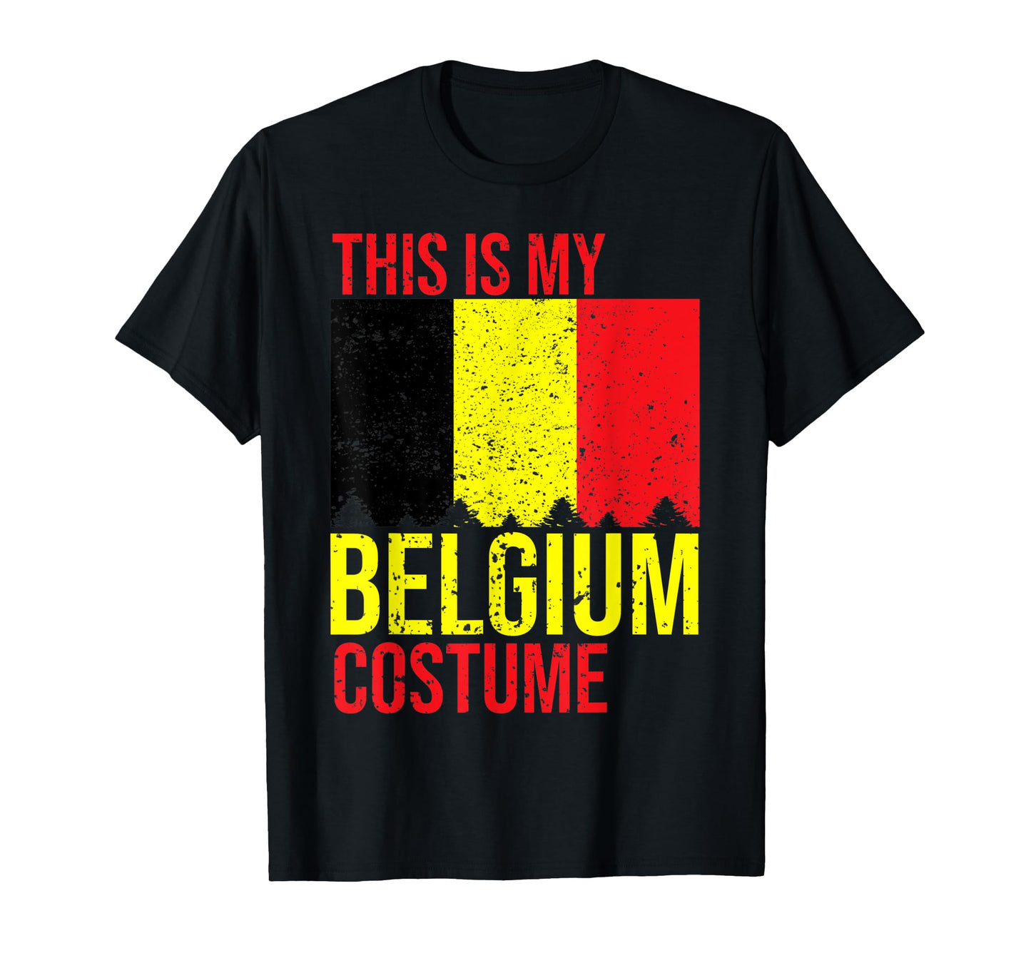 Vintage This Is My Belgium Flag Costume for Halloween T-Shirt