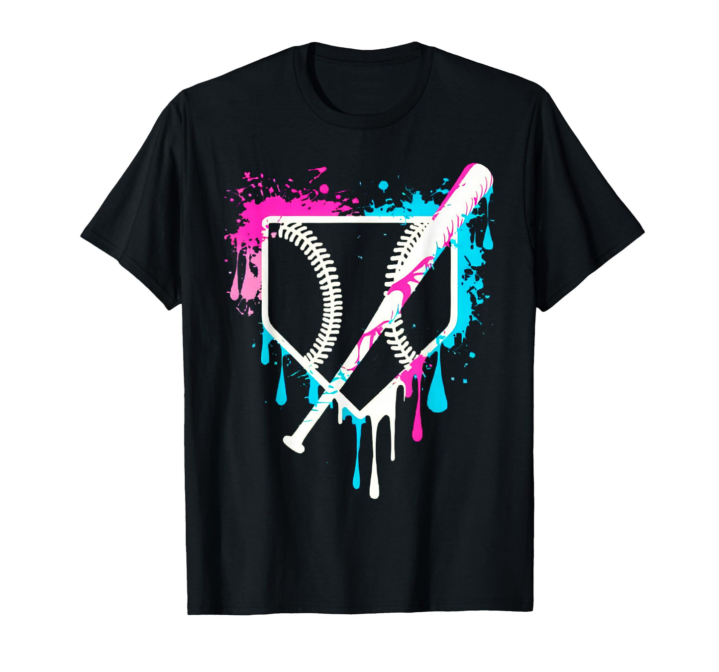Sport Team Cool Baseball Home Plate Drip With Sprinkles Drip T-Shirt