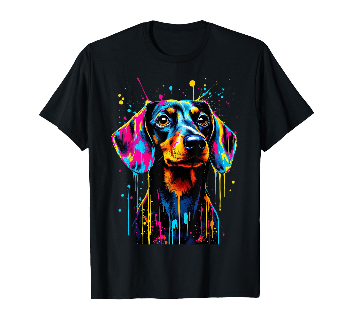 Beautiful Dachshund Lovers Colorful Pop Art Dachshund T-Shirt
