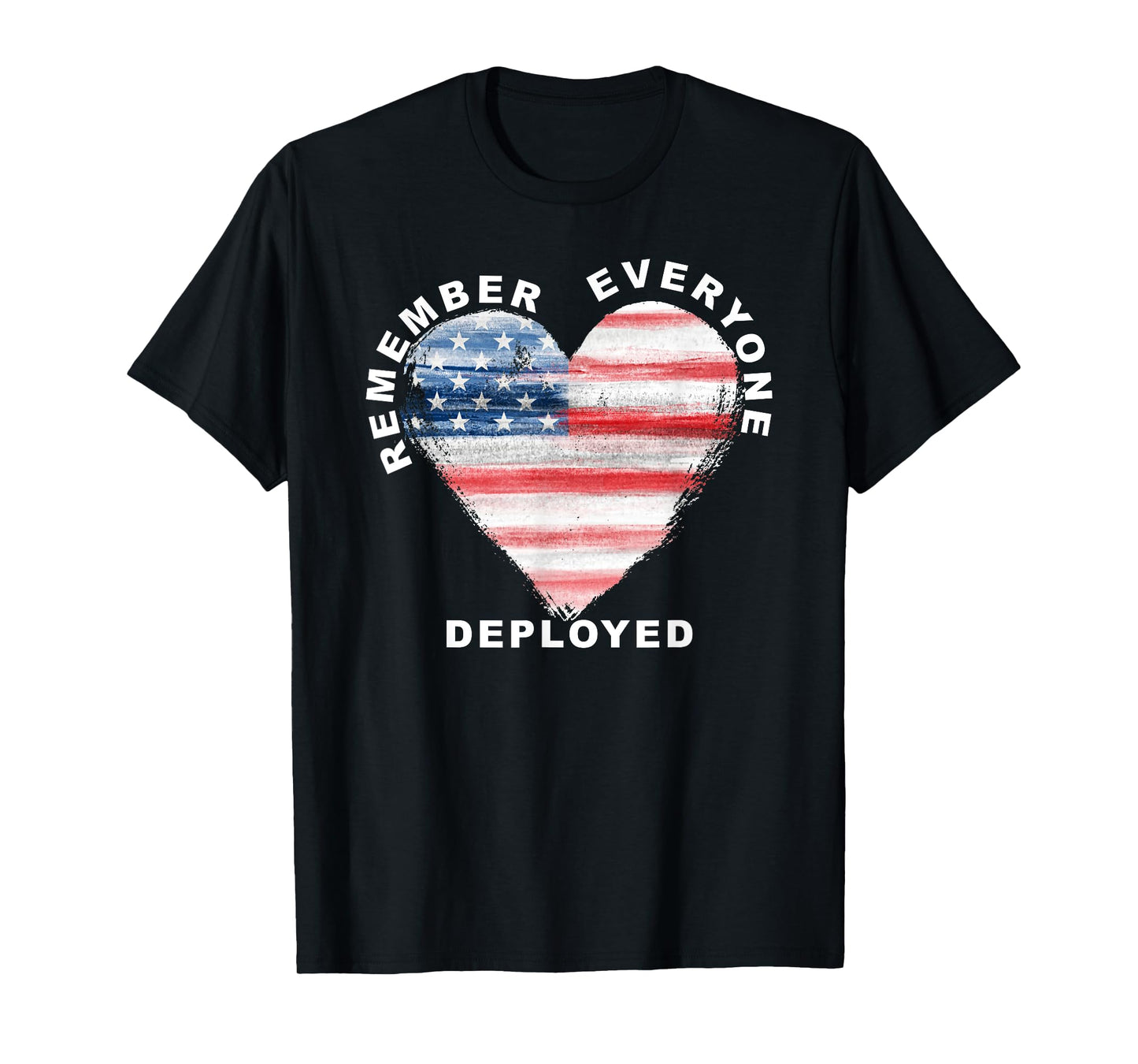 RED Friday Remember Everyone Deployed Military Heart Flag T-Shirt