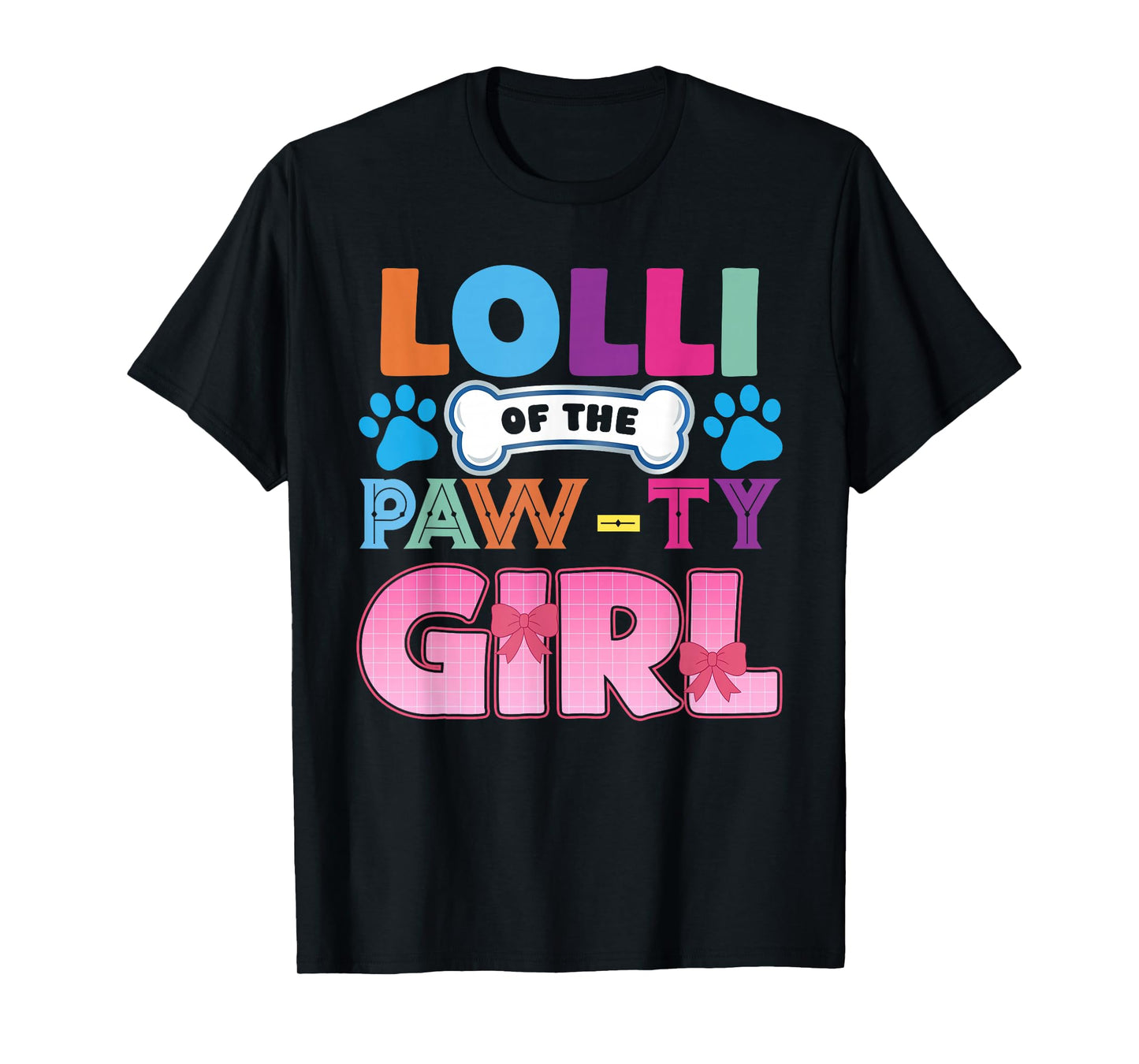 Lolli of The Paw-Ty Girl Birthday Family Matching Party T-Shirt