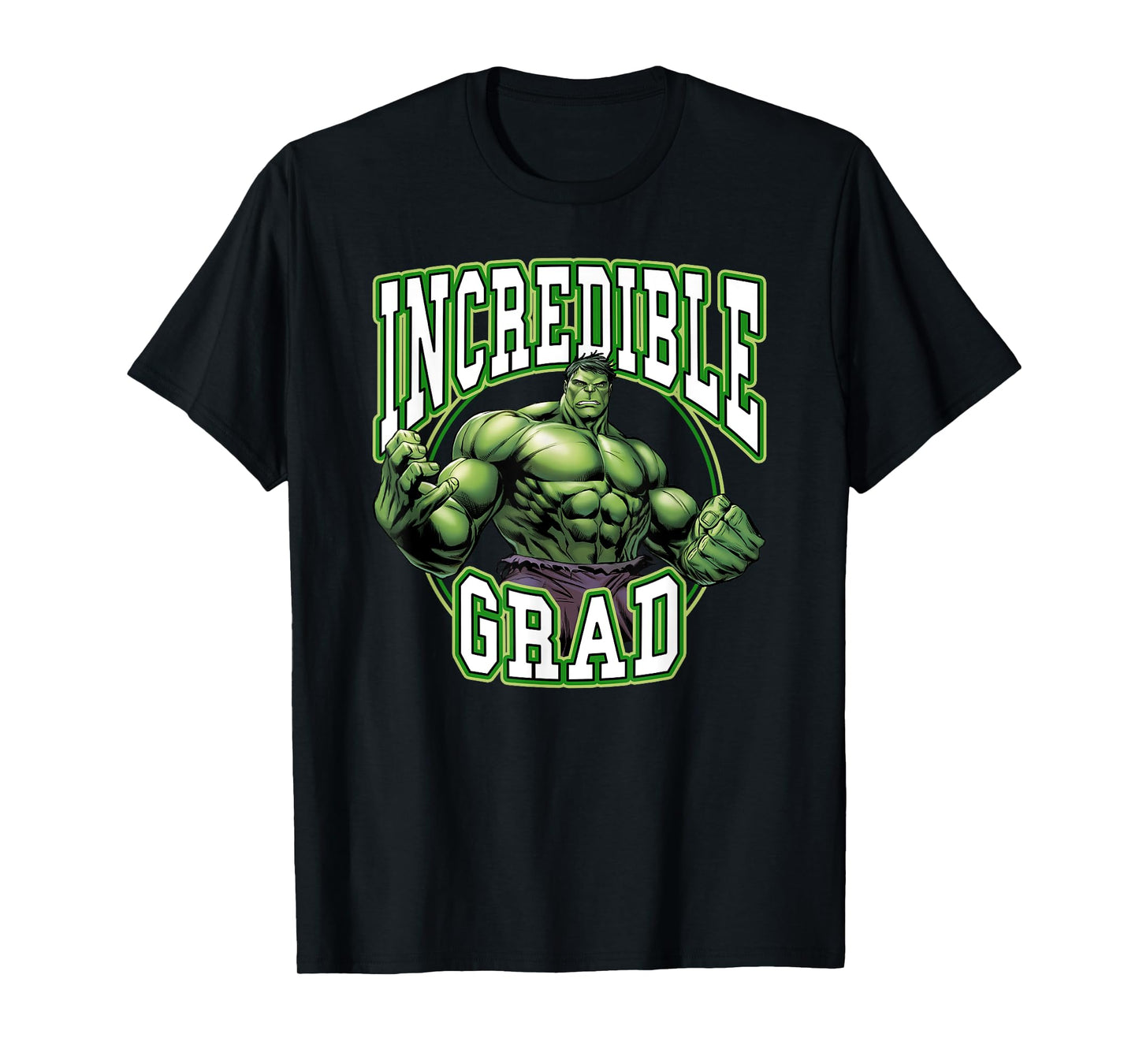 Marvel Avengers Incredible Amazing Hulk Graduation Logo T-Shirt