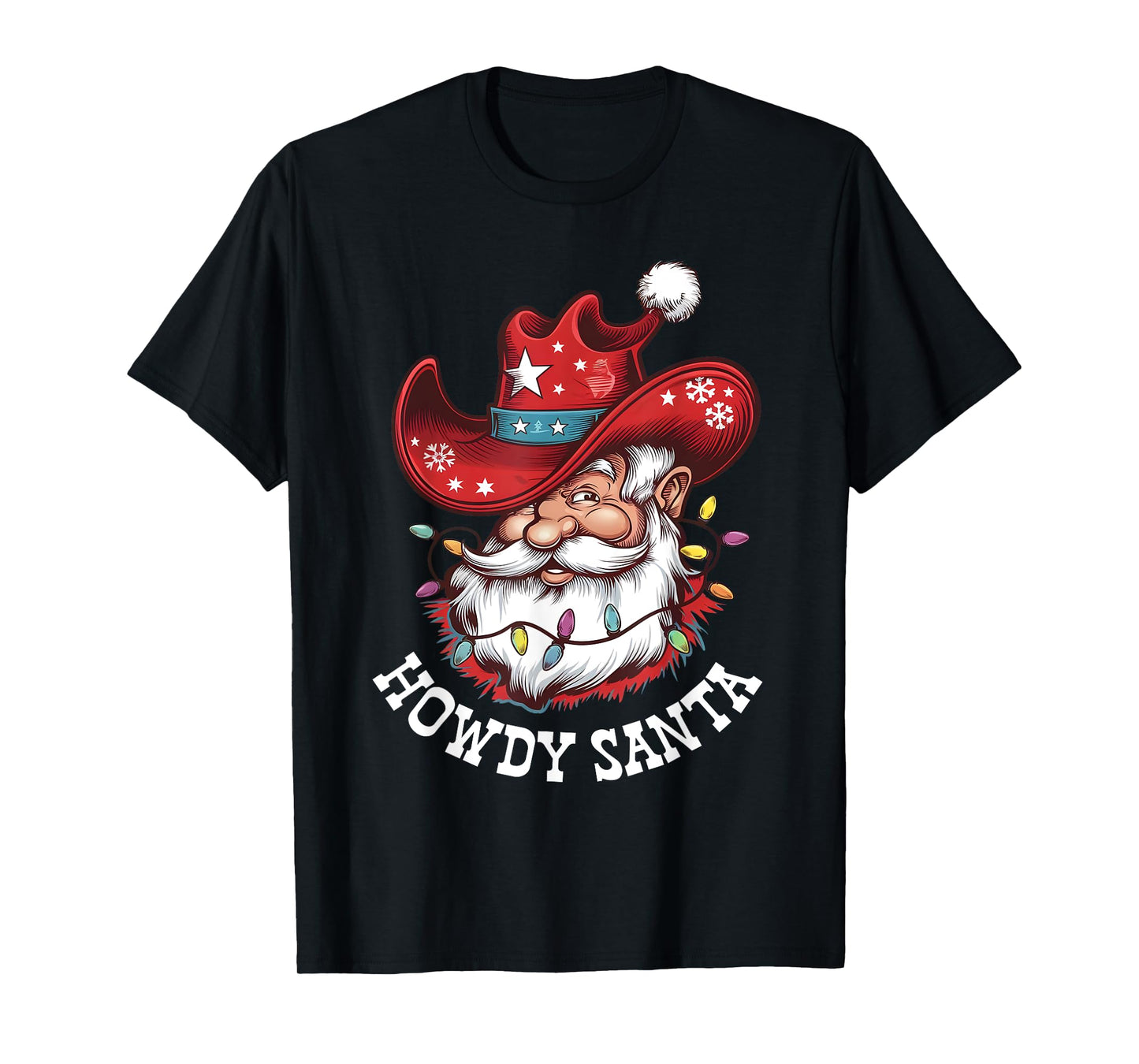 Howdy Santa Cowboy Western Christmas Funny Xmas Costumes T-Shirt