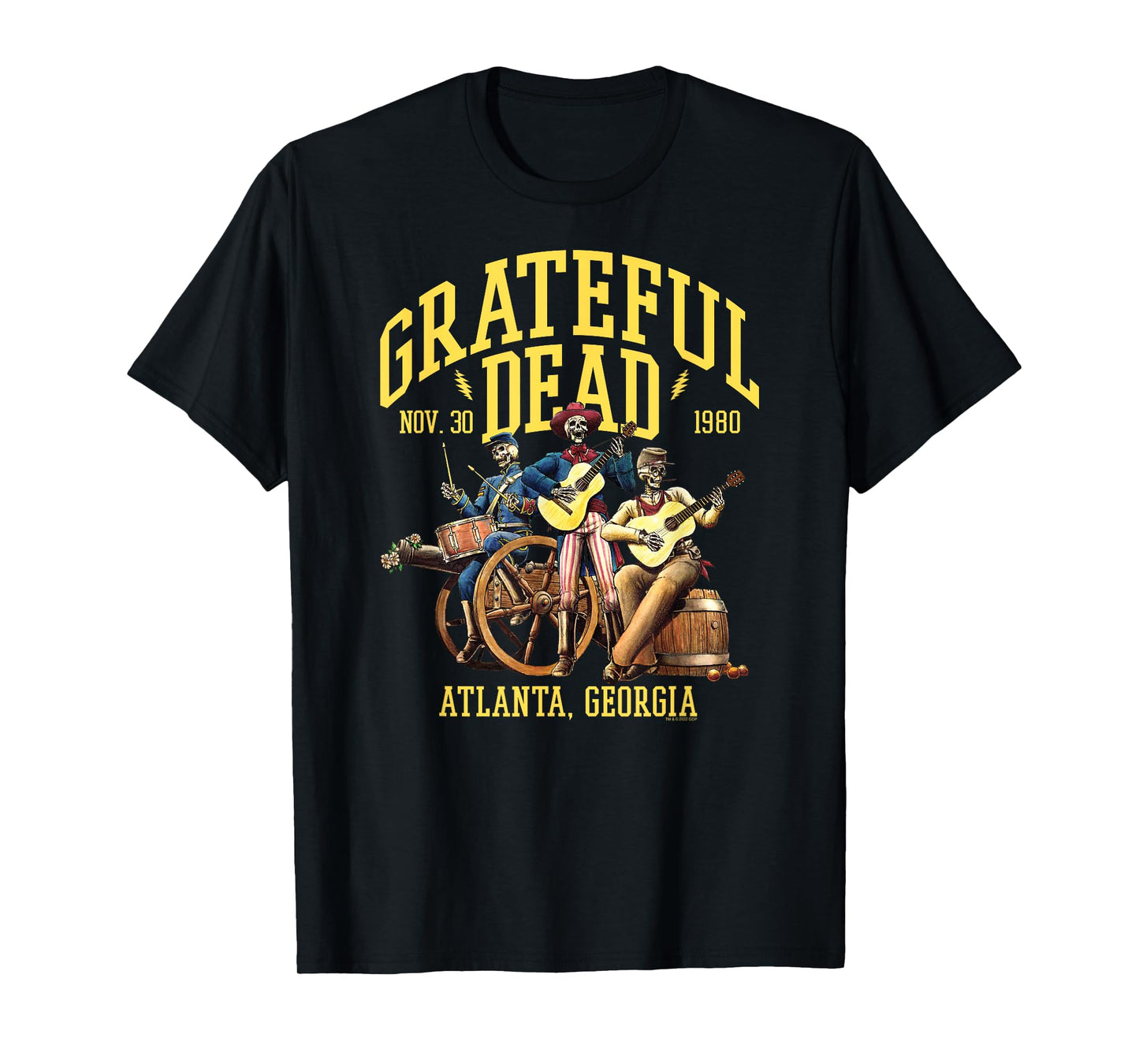 Grateful Dead Country Skeletons Atlanta 1980 Vintage Band T-Shirt