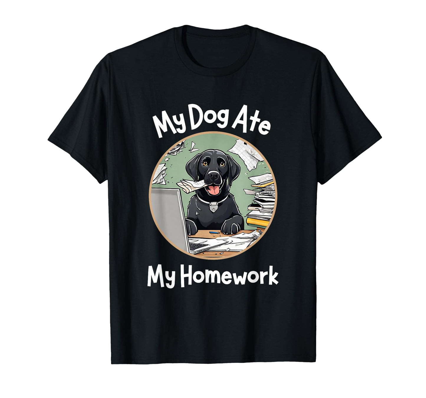 Dog Ate My Homework Funny Student T-Shirt