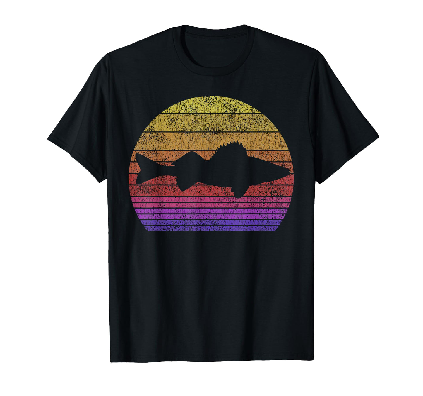 Walleye Fishing Retro Walleye Sauger Fisherman T-Shirt