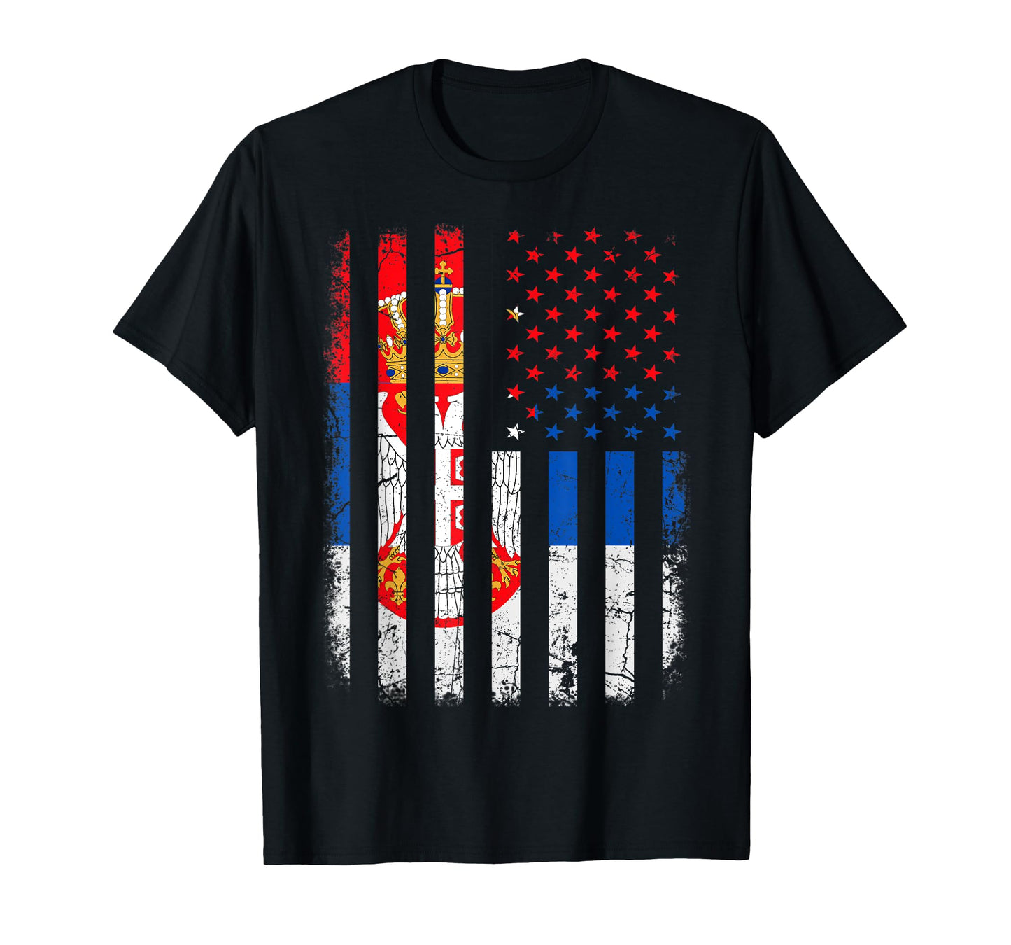 Serbian American Flag Serbia America Pride Heritage T-Shirt