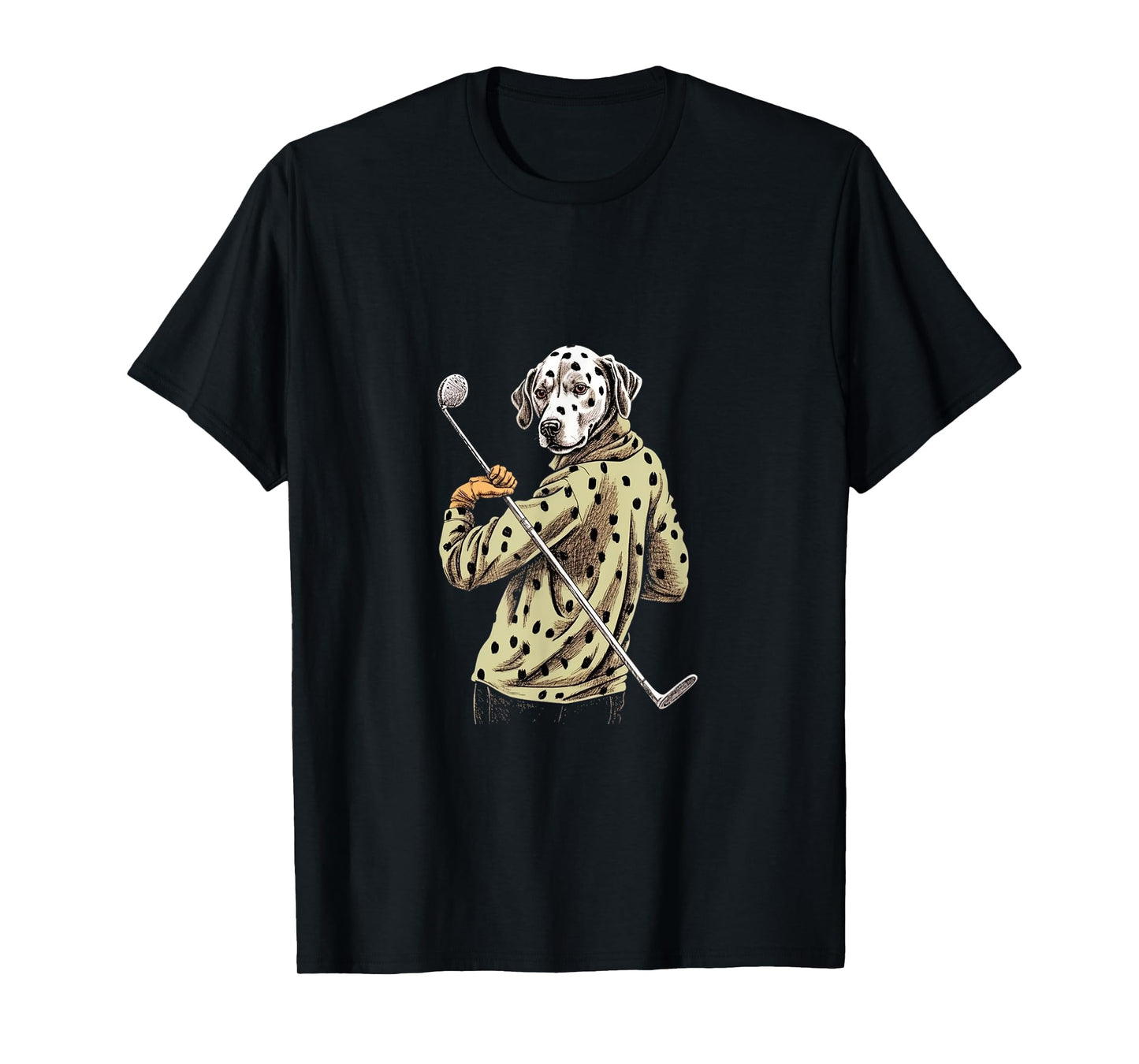 Golfer Dalmatian Golf Club Golf Player Dog Lover Golfing Men Women T-Shirt