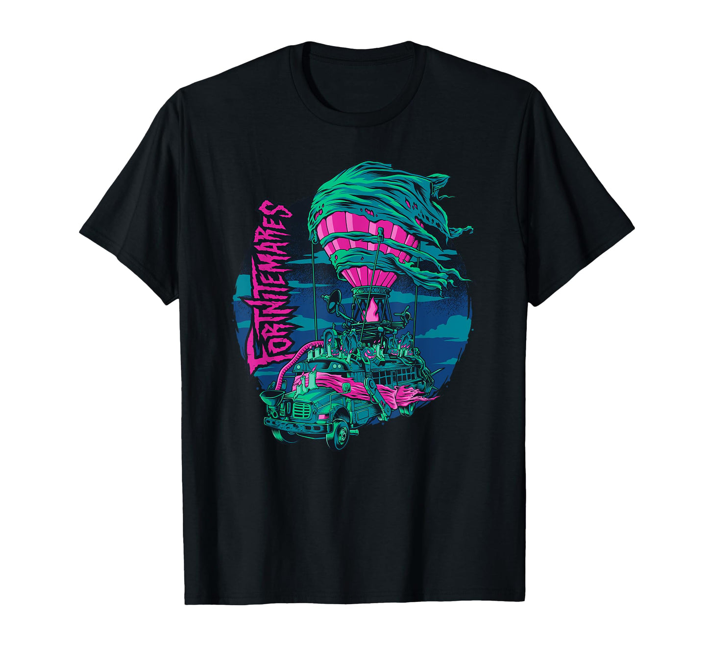 Fortnite Halloween Fortnitemares Haunted Battle Bus T-Shirt