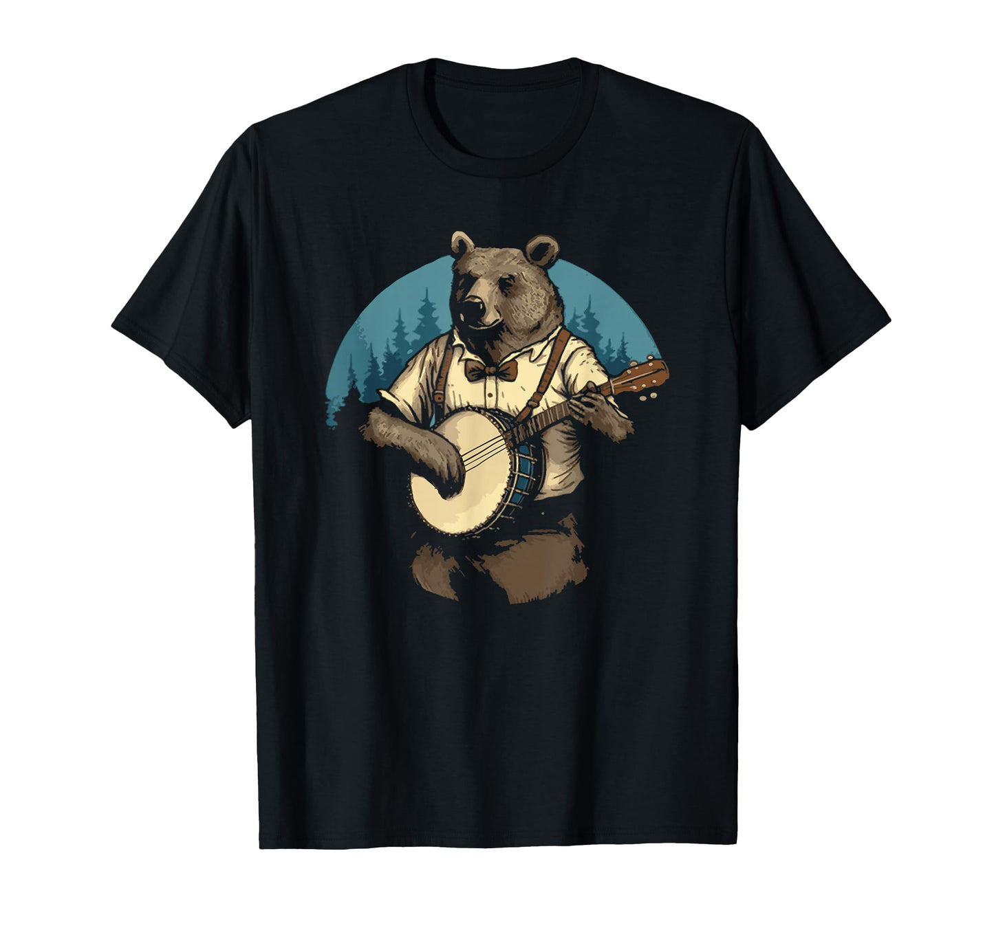 Country Music Bear Banjo Player Awesome Folk T-Shirt