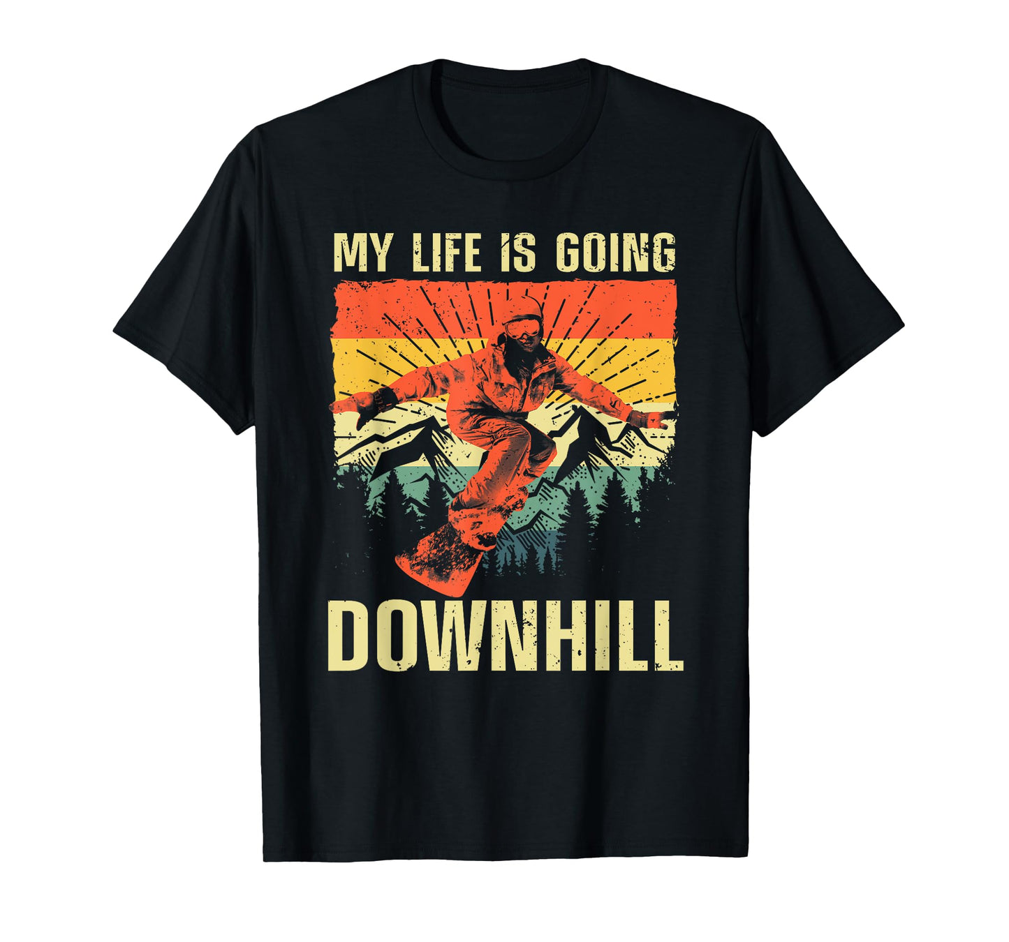 Cool Snowboarding Art For Men Women Snowboard Snowboarder T-Shirt