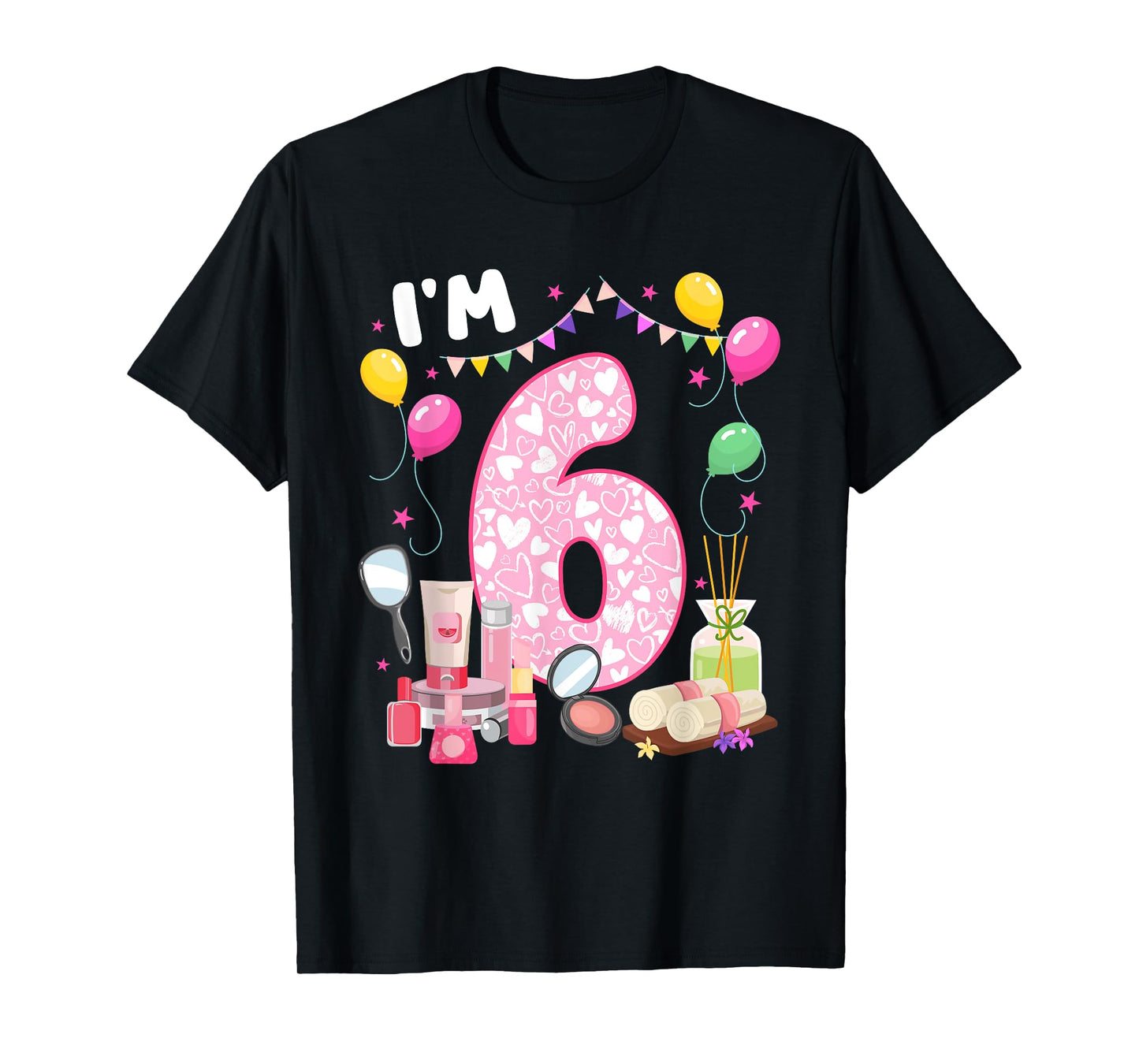 6 Year Old Birthday Spa Lover 6th Spa Themed Party T-Shirt