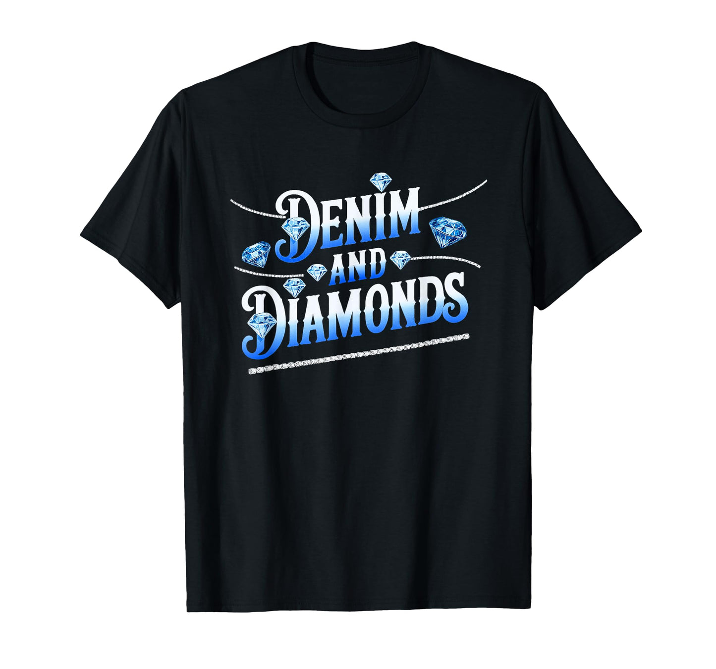 Denim and Diamonds Country Western Bachelorette Party Girl T-Shirt