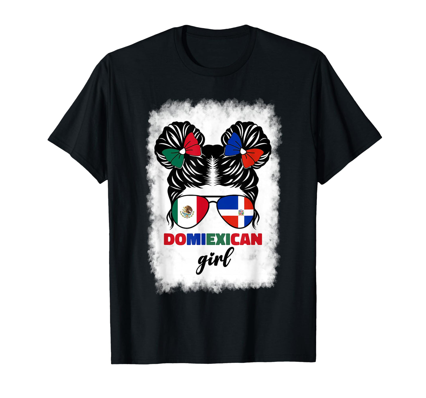 Half Mexican And Dominican Mexico Dominicana Flag Girl Kids T-Shirt