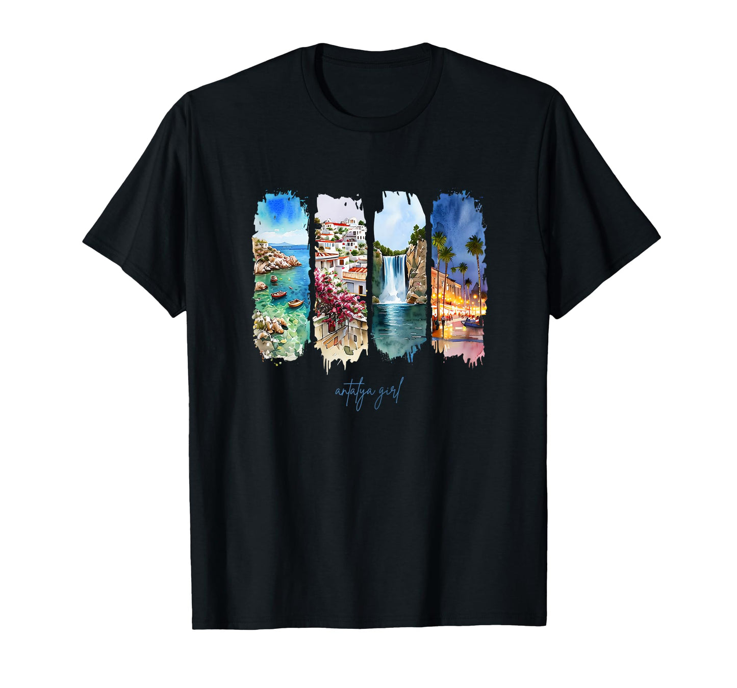 Old Town, Waterfalls & Harbour - Turkey Holiday Antalya T-Shirt