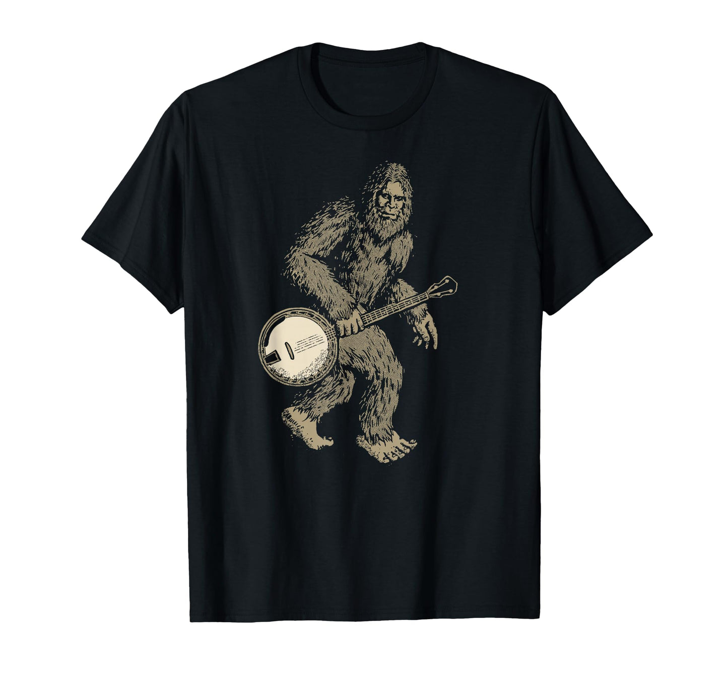 Grassquatch! Vintage Bigfoot & Bluegrass Banjo Music T-Shirt