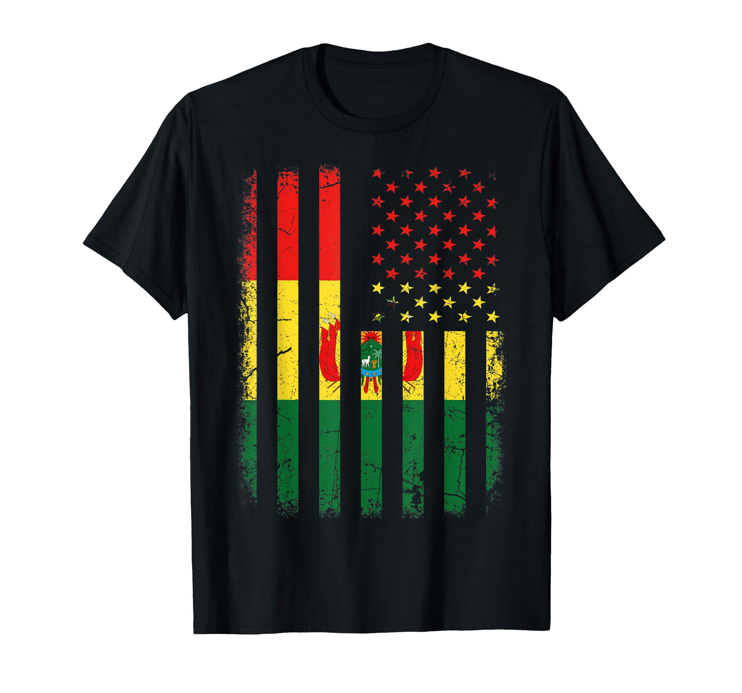 Bolivian American Flag Bolivian Roots Bolivia America T-Shirt