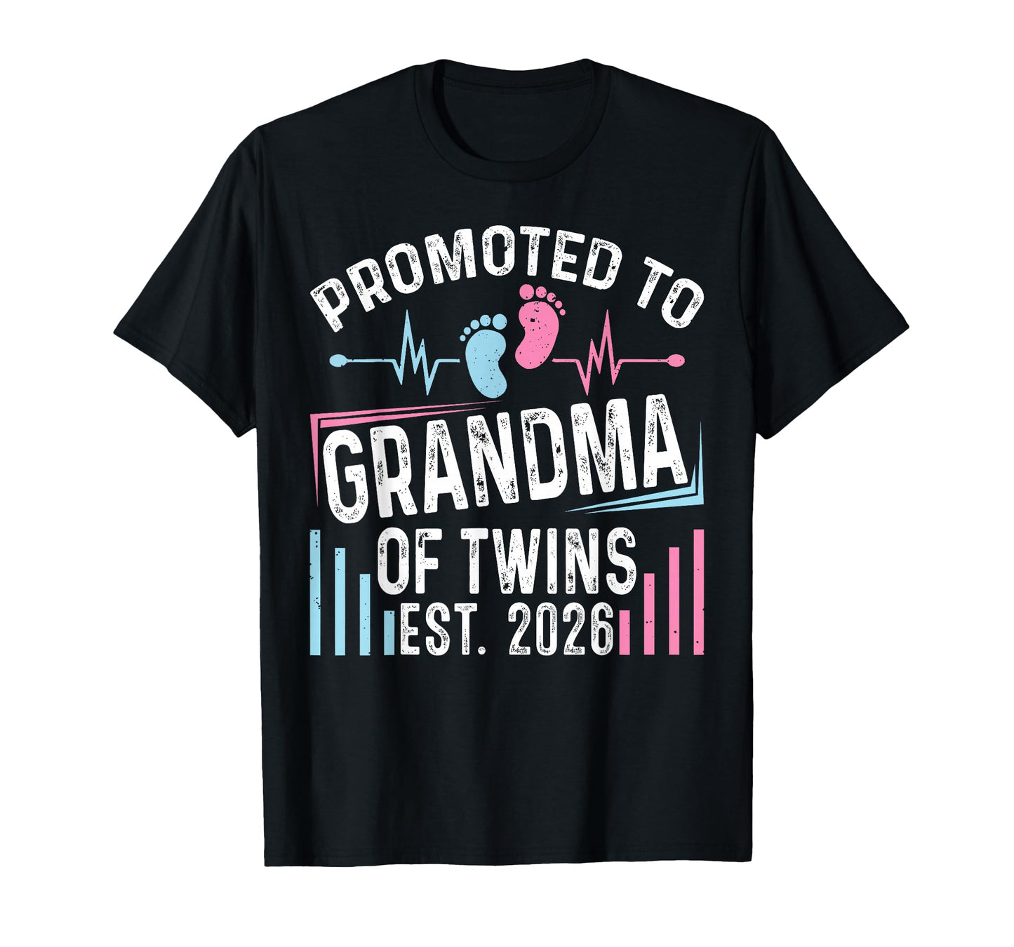 Promoted to Grandma of Twins Est 2026 Baby Shower Vintage T-Shirt