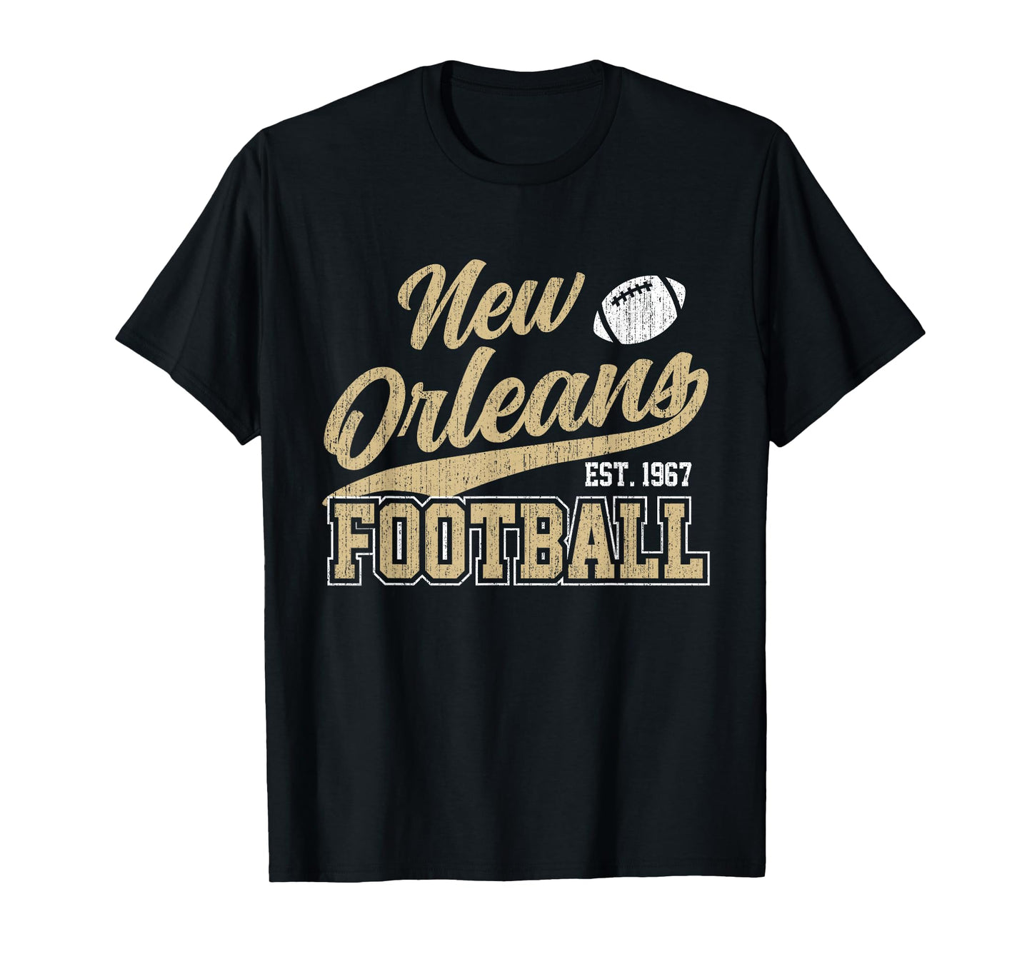 New Orleans Distressed Football Team Fan Sports T-Shirt