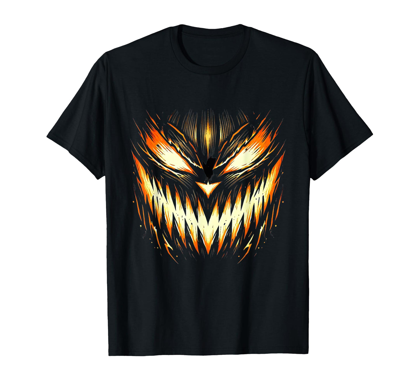 Scary Jack O Lantern Face Carved Pumpkin Halloween Costume T-Shirt