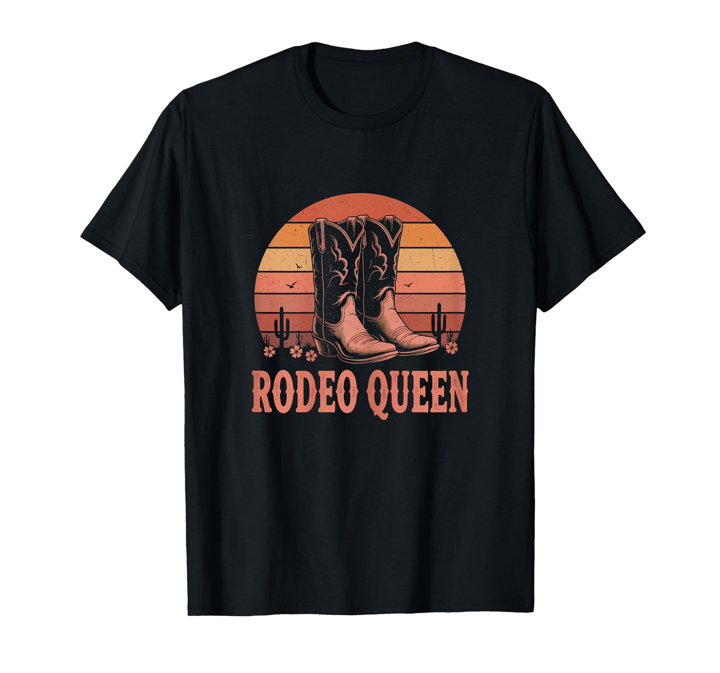 Rodeo Queen Western Country Girls Boots Cowgirl T-Shirt